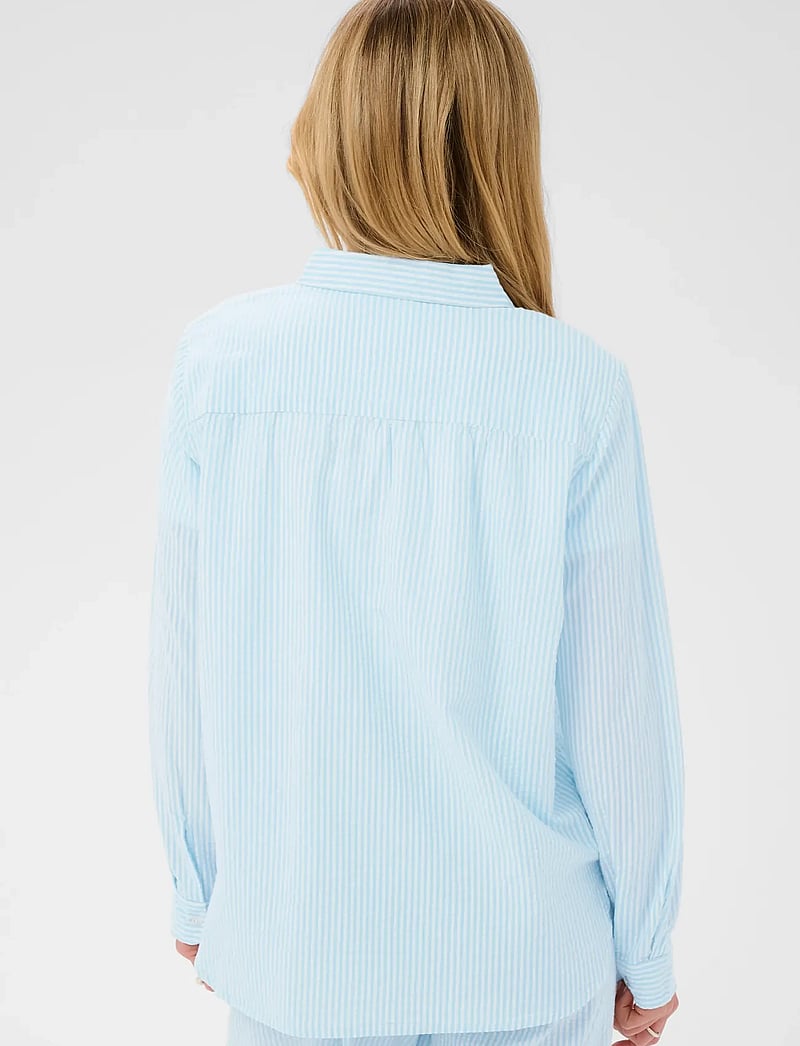 Saint Tropez - ElmikoSZ N. Shirt - langærmede skjorter - cerulean ice stripe - 4