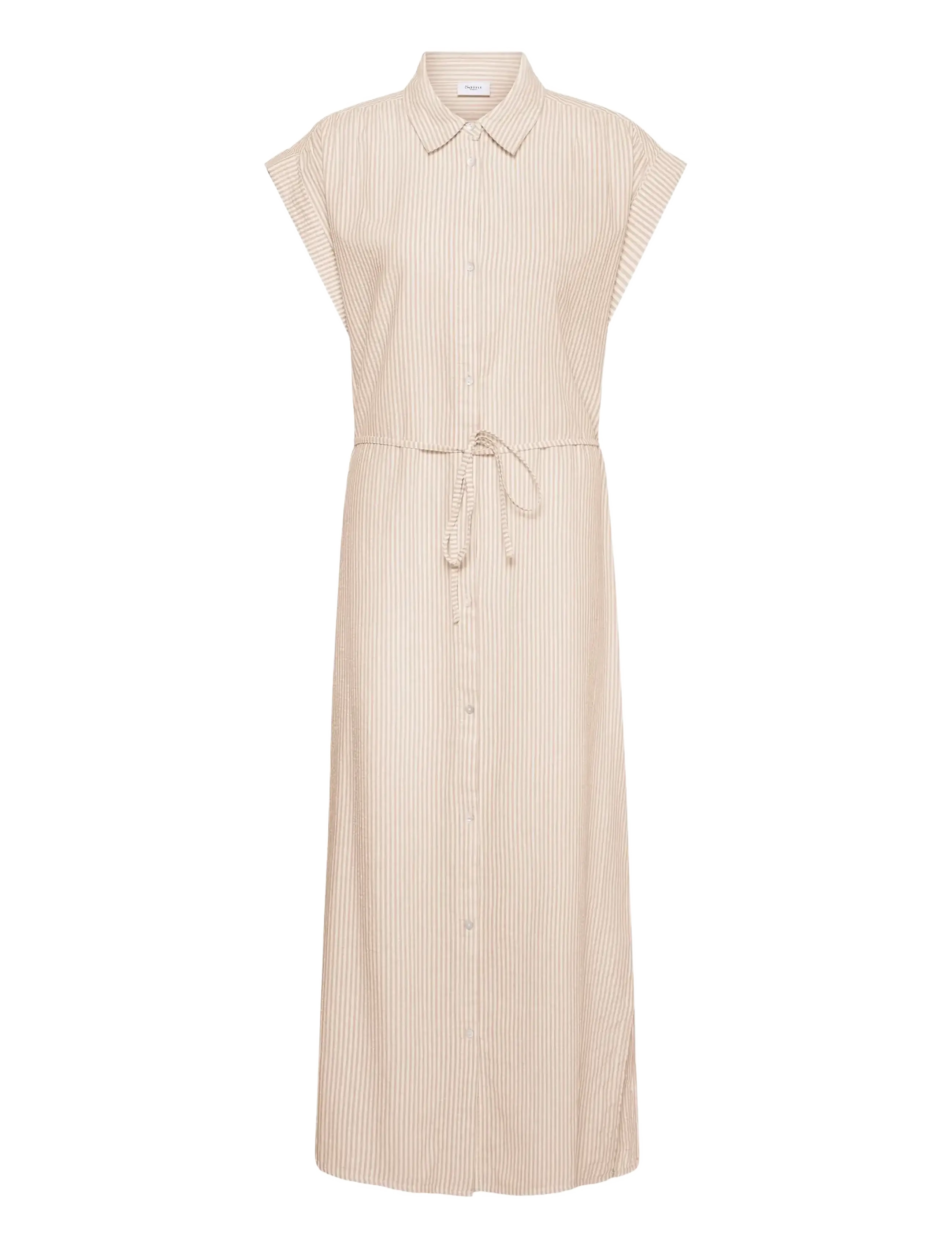Saint Tropez ElmikoSZ N. Maxi Dress - Kleider - TOASTED COCONUT ICE STRIPE / beige