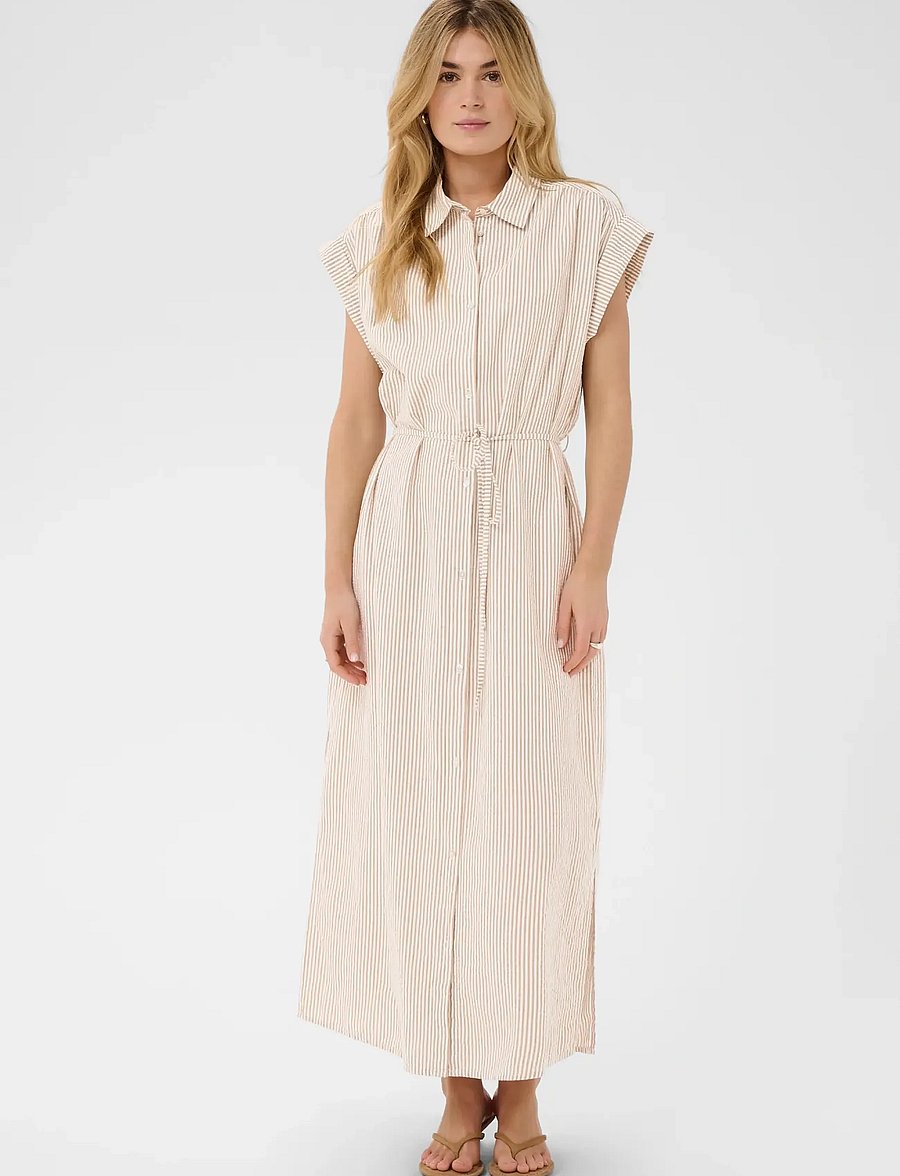 Saint Tropez - ElmikoSZ N. Maxi Dress - sommerkjoler - toasted coconut ice stripe - 0
