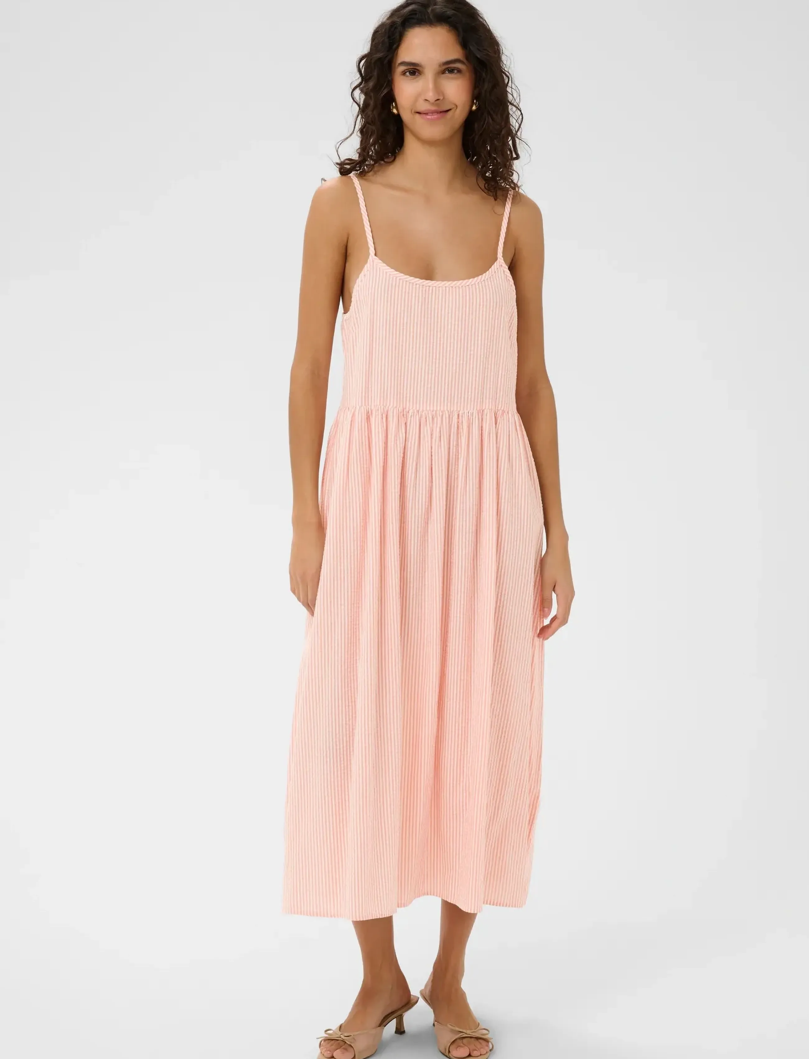 Saint Tropez Elmikosz N. Strap Dress, L, Pink, Kjoler > Underkjoler, Dame