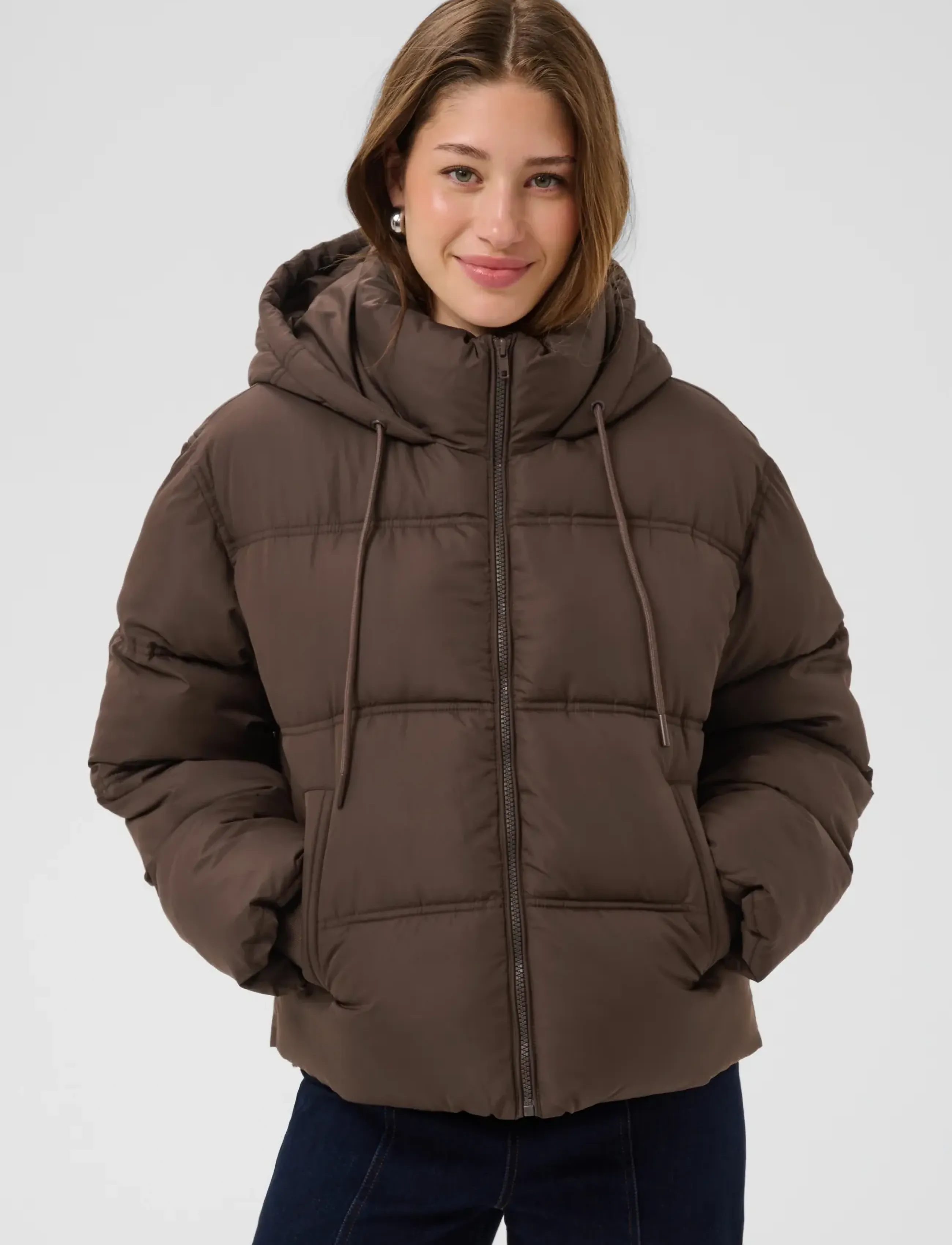 Saint Tropez SammiSZ Jacket - Winter jackets - CHOCOLATE BROWN / brown