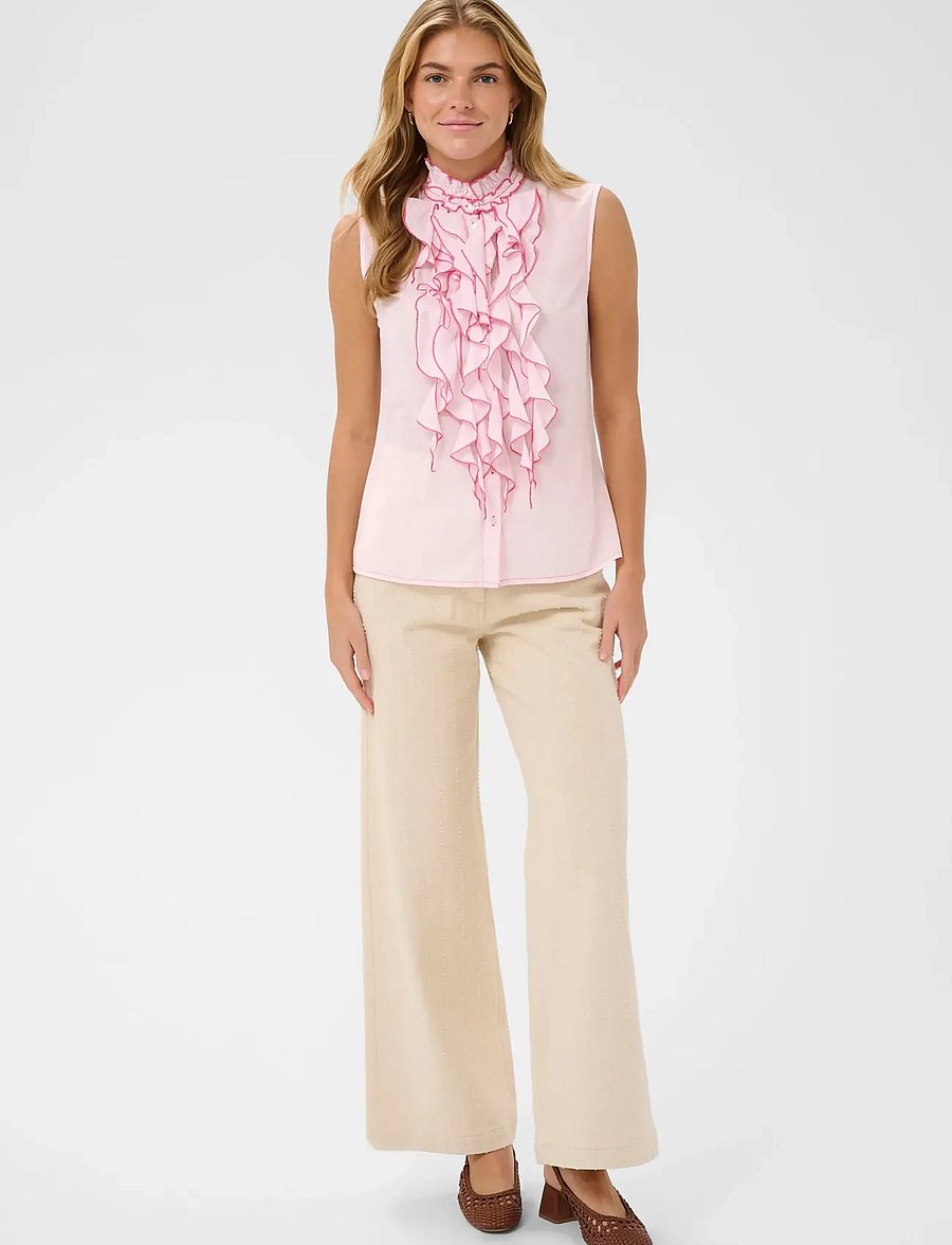 Saint Tropez - TilliSZ SL Shirt - Ärmlösa blusar - ballerina - 3