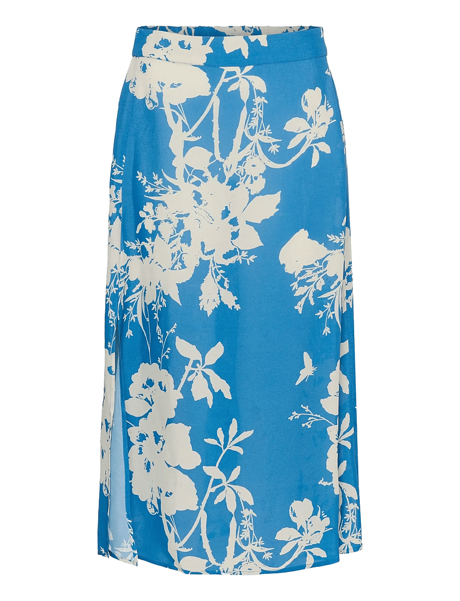 Saint Tropez - PollyanaSZ Skirt - midiseelikud - vallarta blue flower bouquet - 1