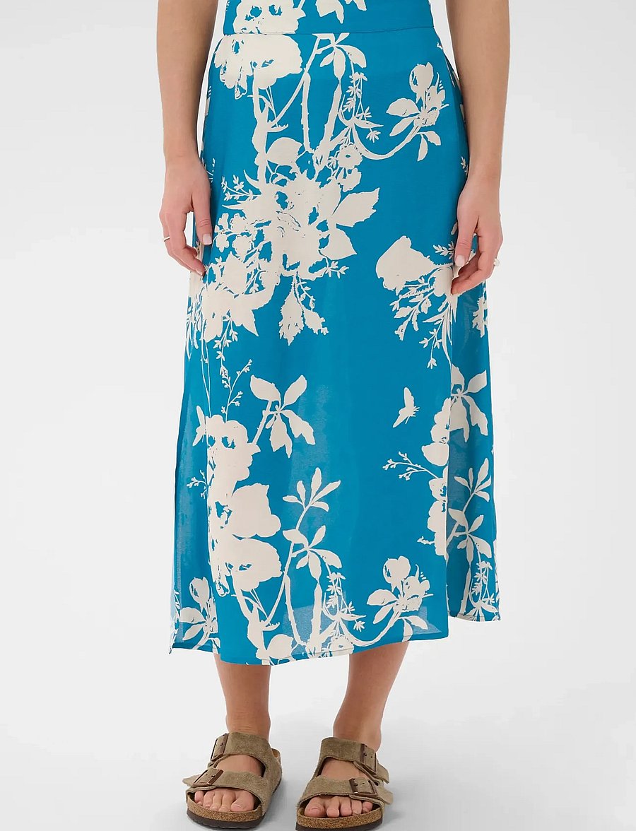 Saint Tropez - PollyanaSZ Skirt - midiseelikud - vallarta blue flower bouquet - 3