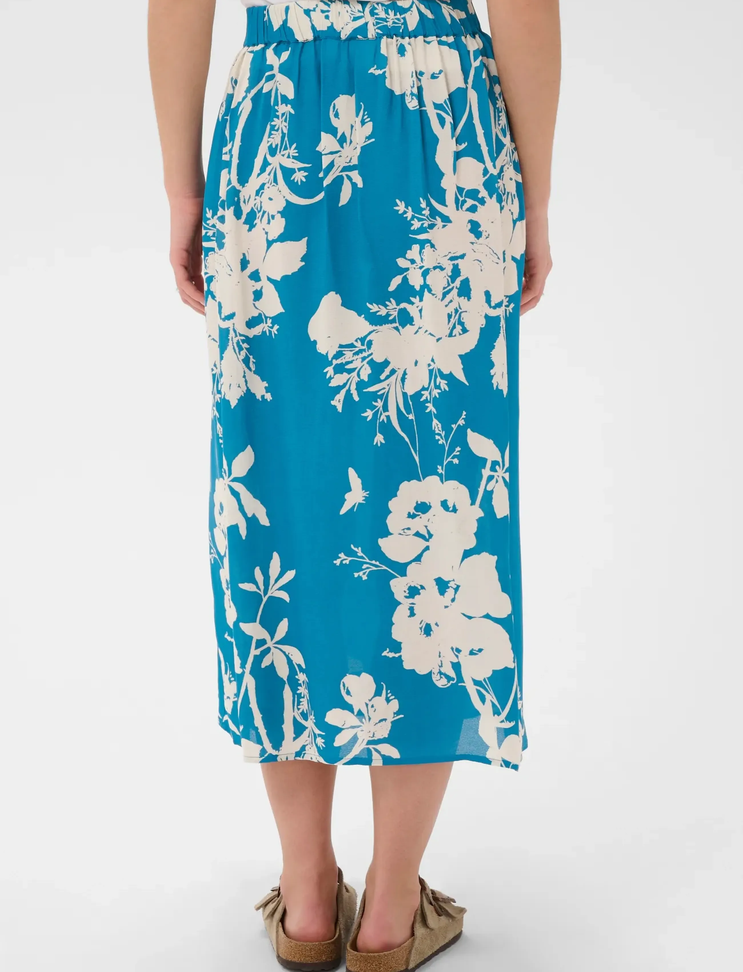 Saint Tropez - PollyanaSZ Skirt - vallarta blue flower bouquet - 4