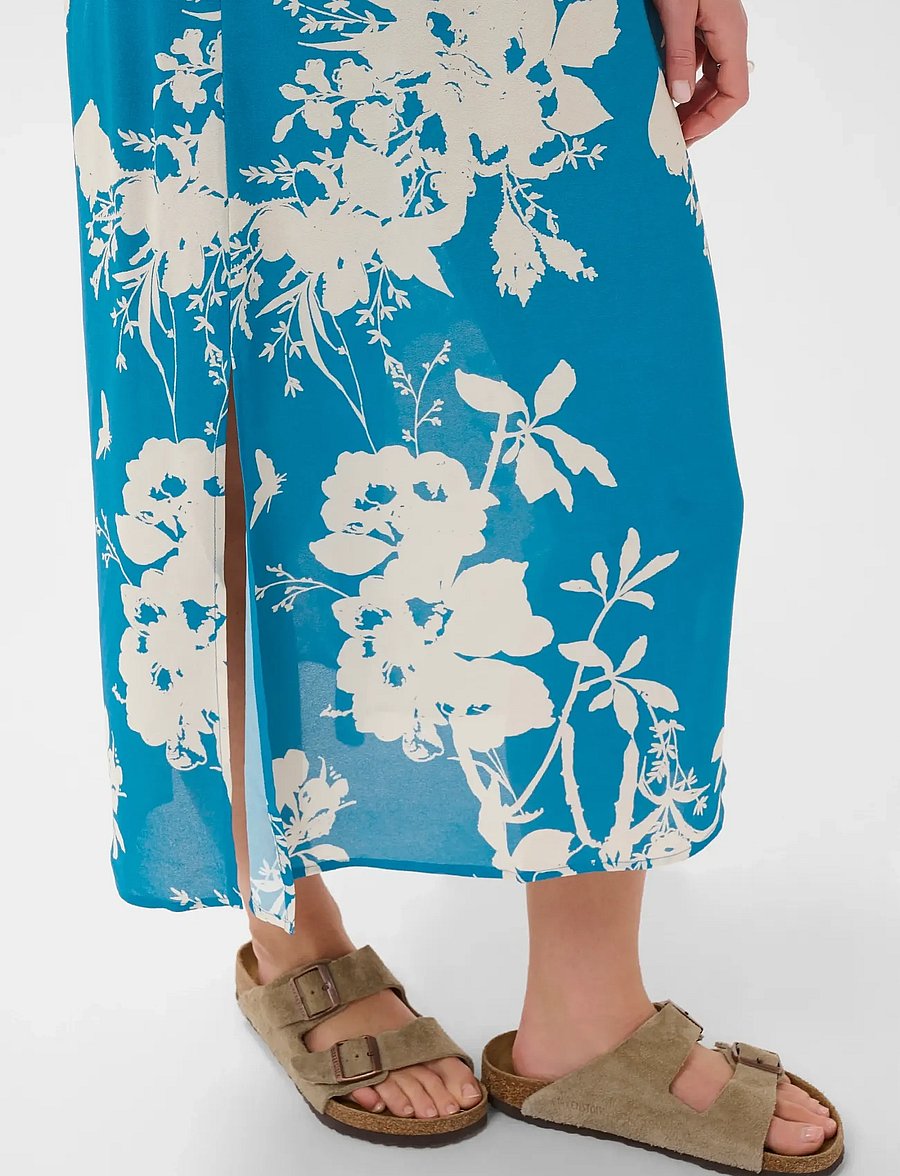 Saint Tropez - PollyanaSZ Skirt - midiseelikud - vallarta blue flower bouquet - 5