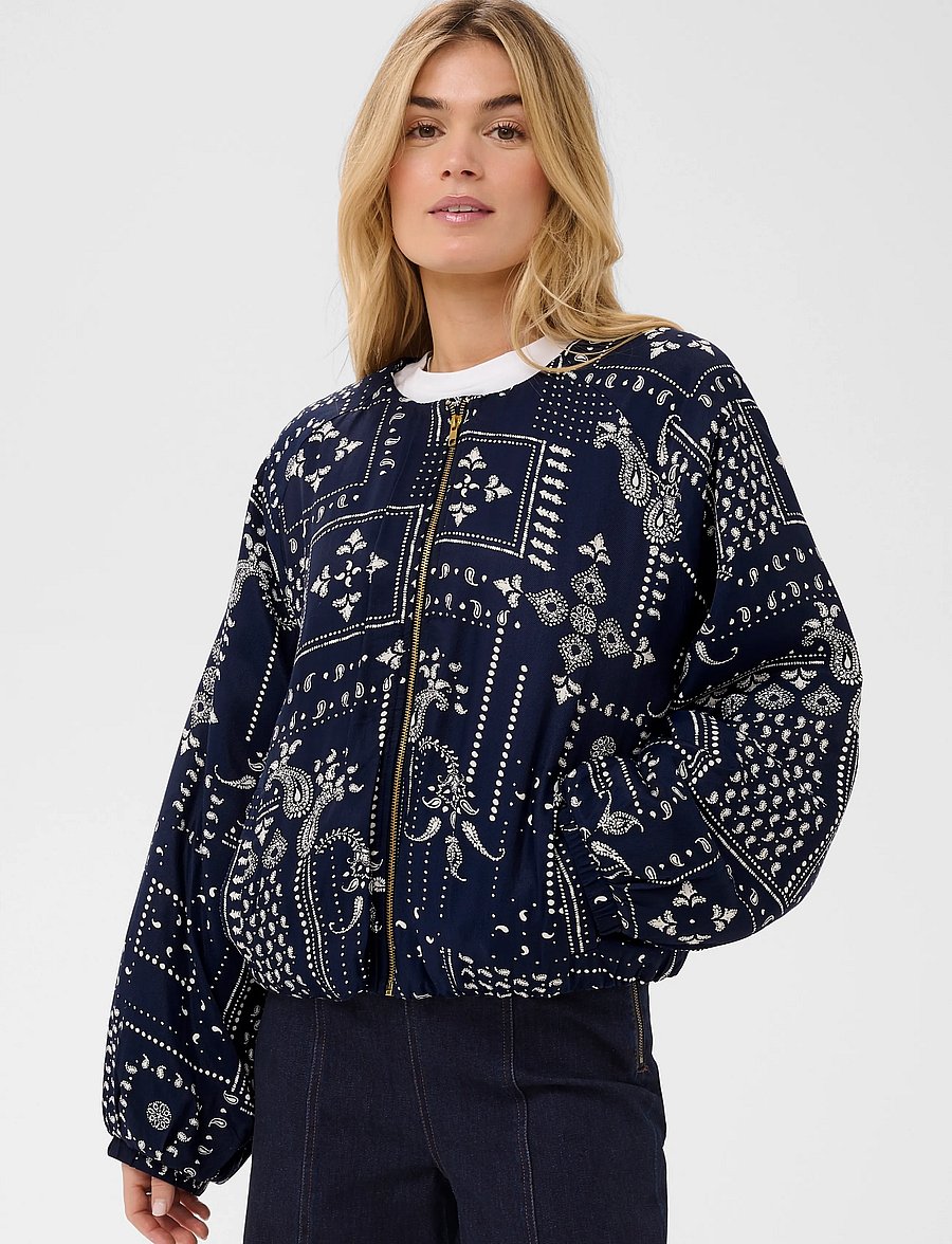 Saint Tropez - StephanieSZ Bomber Jacket - frühlingsjacken - nightsky paisley mosaic - 0