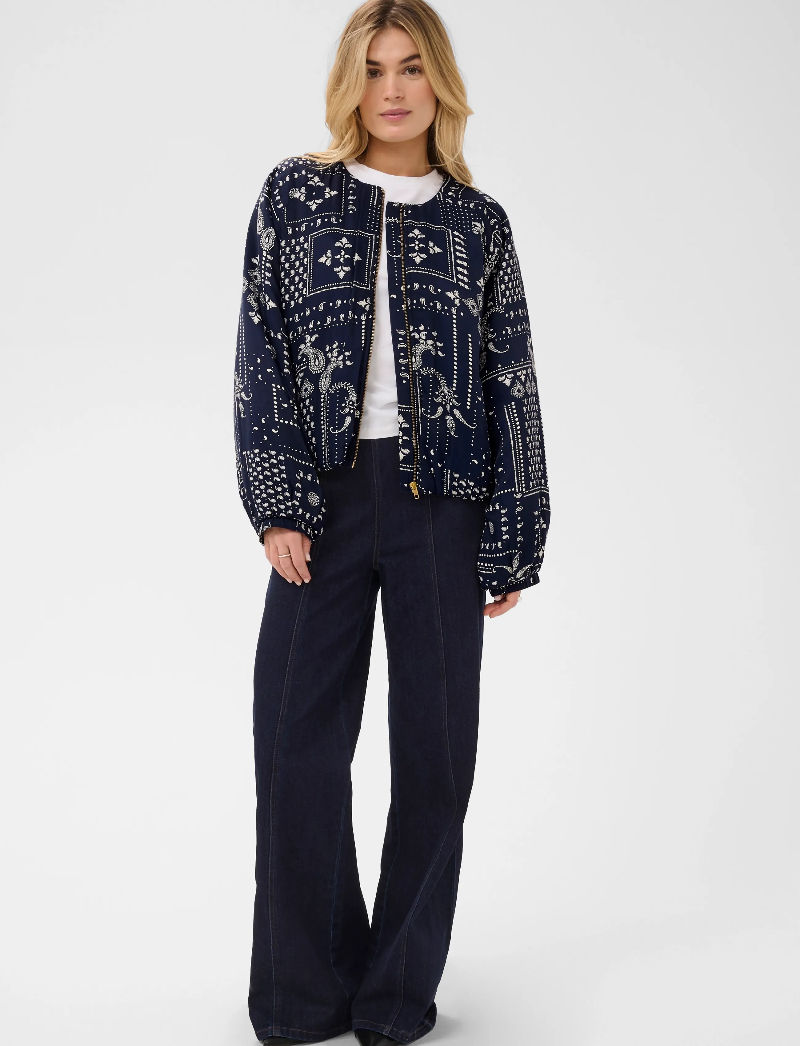 Saint Tropez - StephanieSZ Bomber Jacket - frühlingsjacken - nightsky paisley mosaic - 3