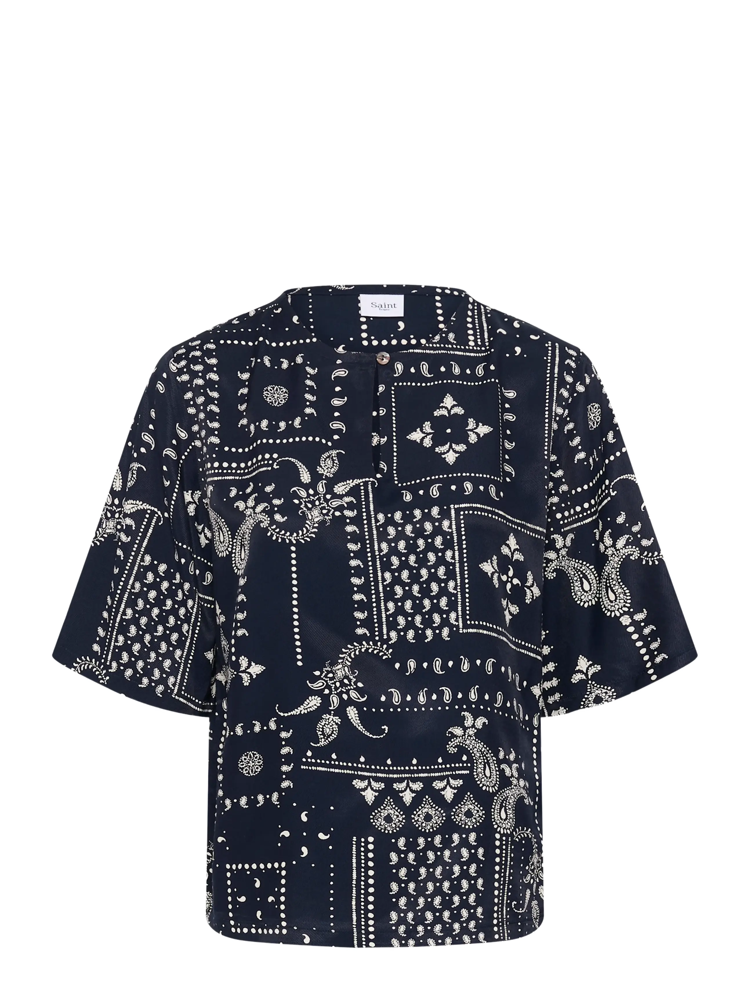 Saint Tropez - StephanieSZ Blouse - kurzärmelige blusen - nightsky paisley mosaic - 1