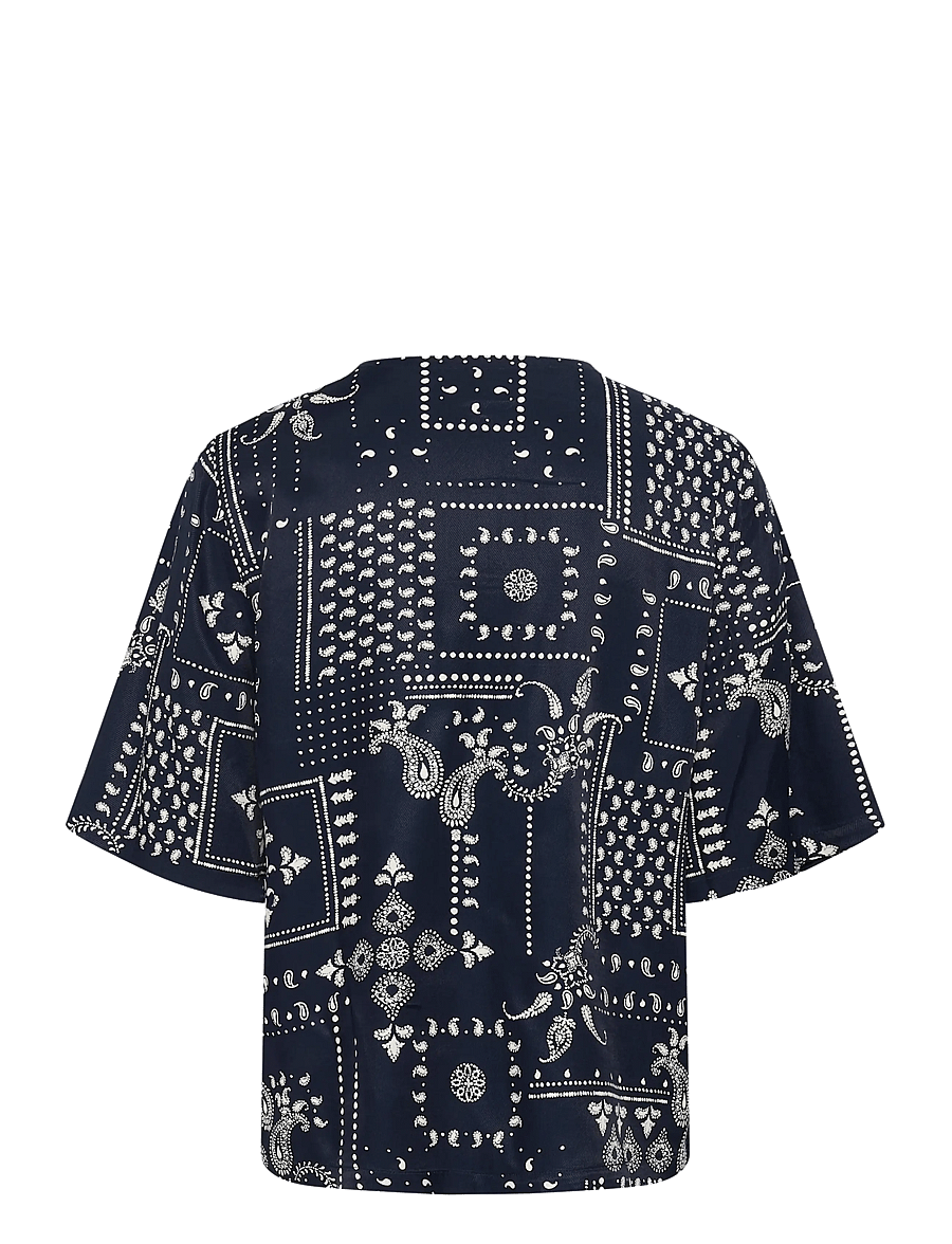 Saint Tropez - StephanieSZ Blouse - kurzärmelige blusen - nightsky paisley mosaic - 2