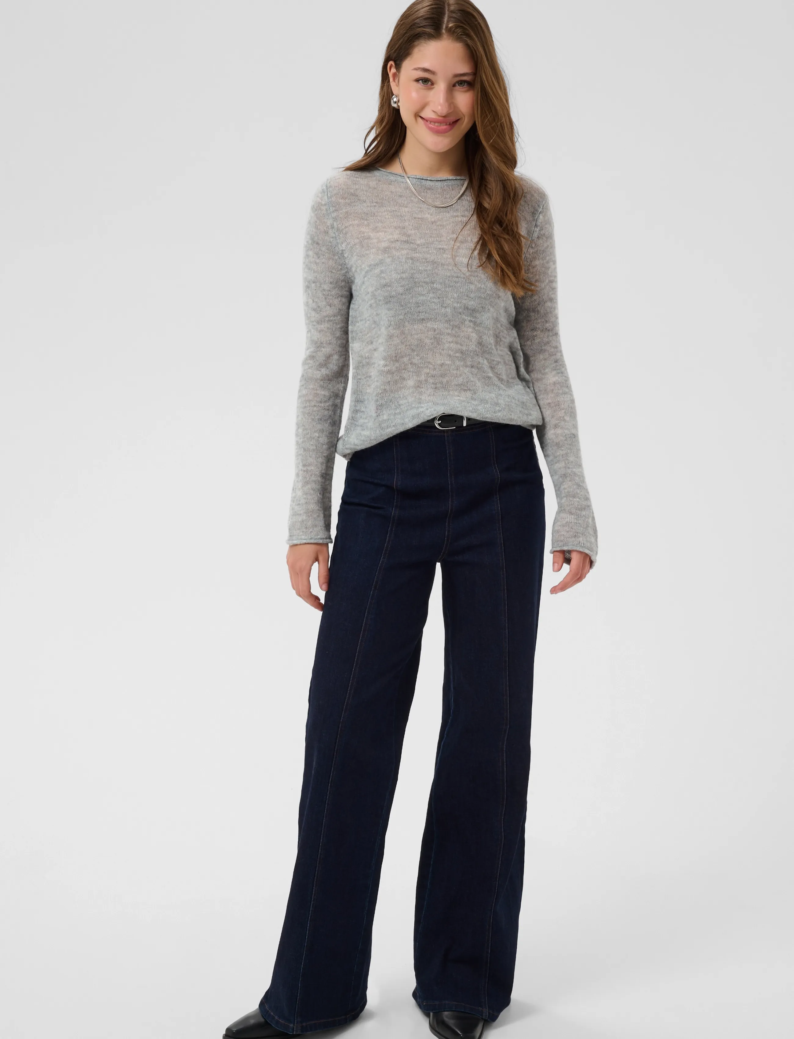 Saint Tropez - SabbaraSZ Boatneck Pullover - pullover - mist grey melange - 3
