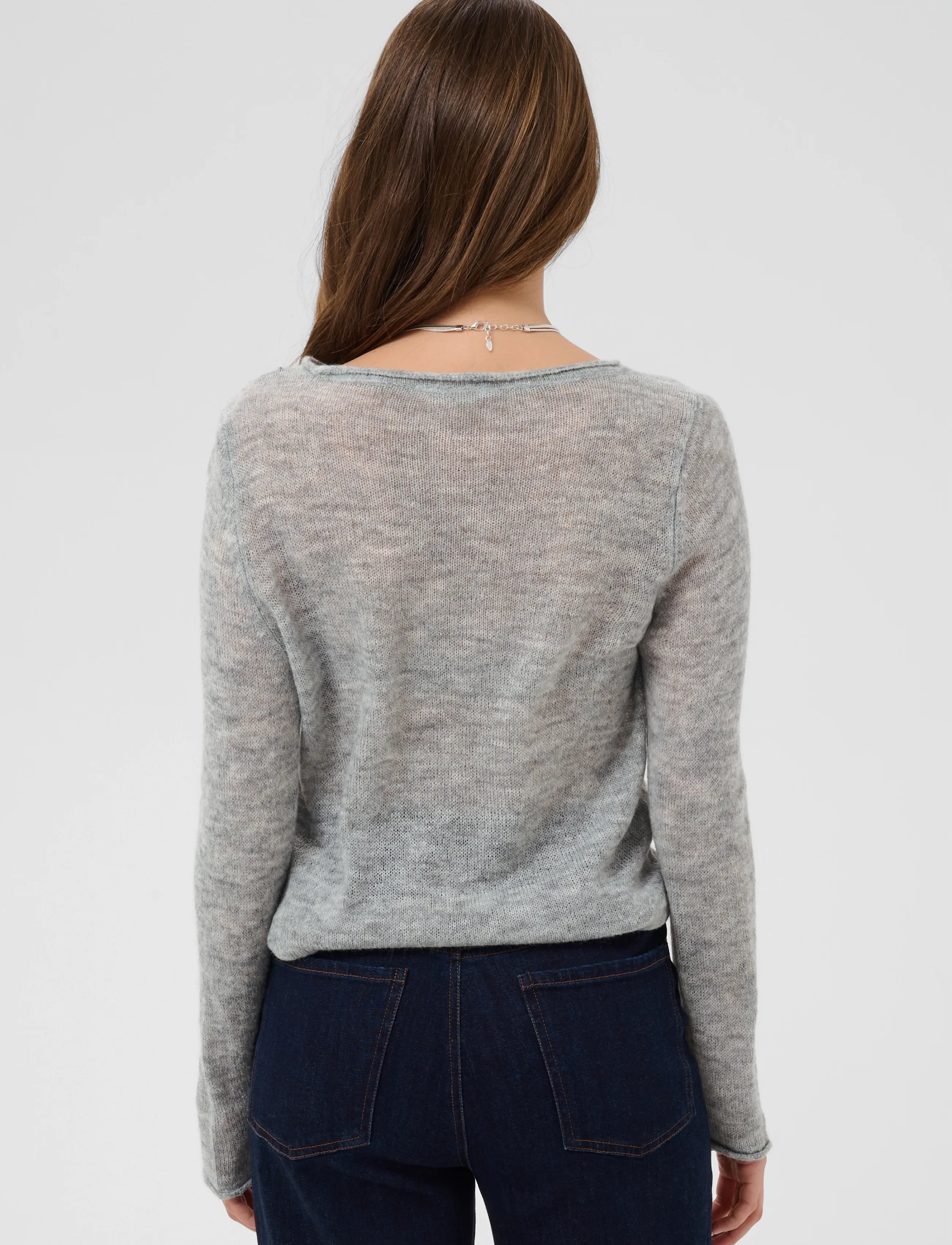 Saint Tropez - SabbaraSZ Boatneck Pullover - pullover - mist grey melange - 4