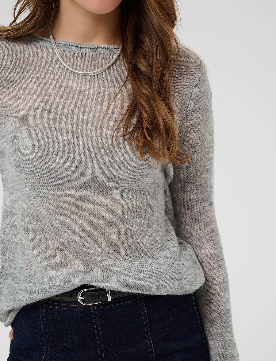 Saint Tropez - SabbaraSZ Boatneck Pullover - pullover - mist grey melange - 5