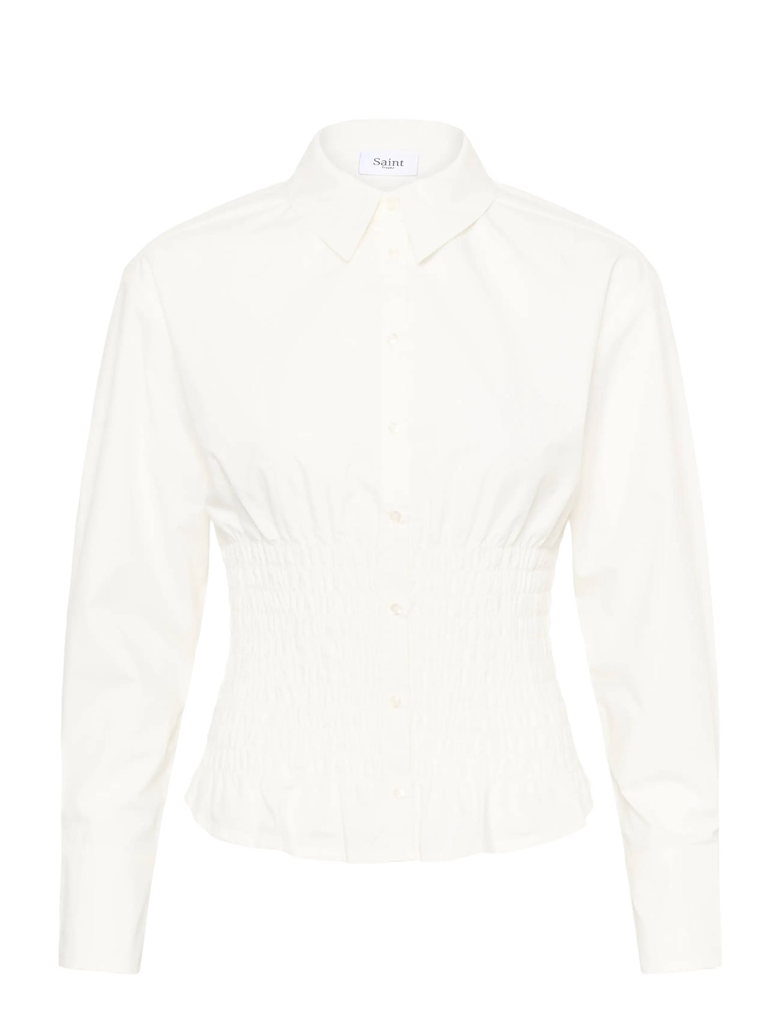 Saint Tropez - NaciaSZ Shirt - pitkähihaiset kauluspaidat - bright white - 1