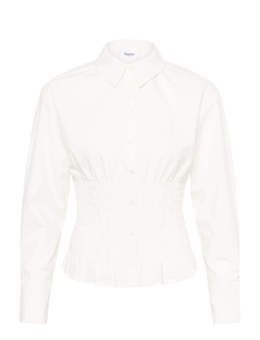 Saint Tropez - NaciaSZ Shirt - pitkähihaiset kauluspaidat - bright white - 1