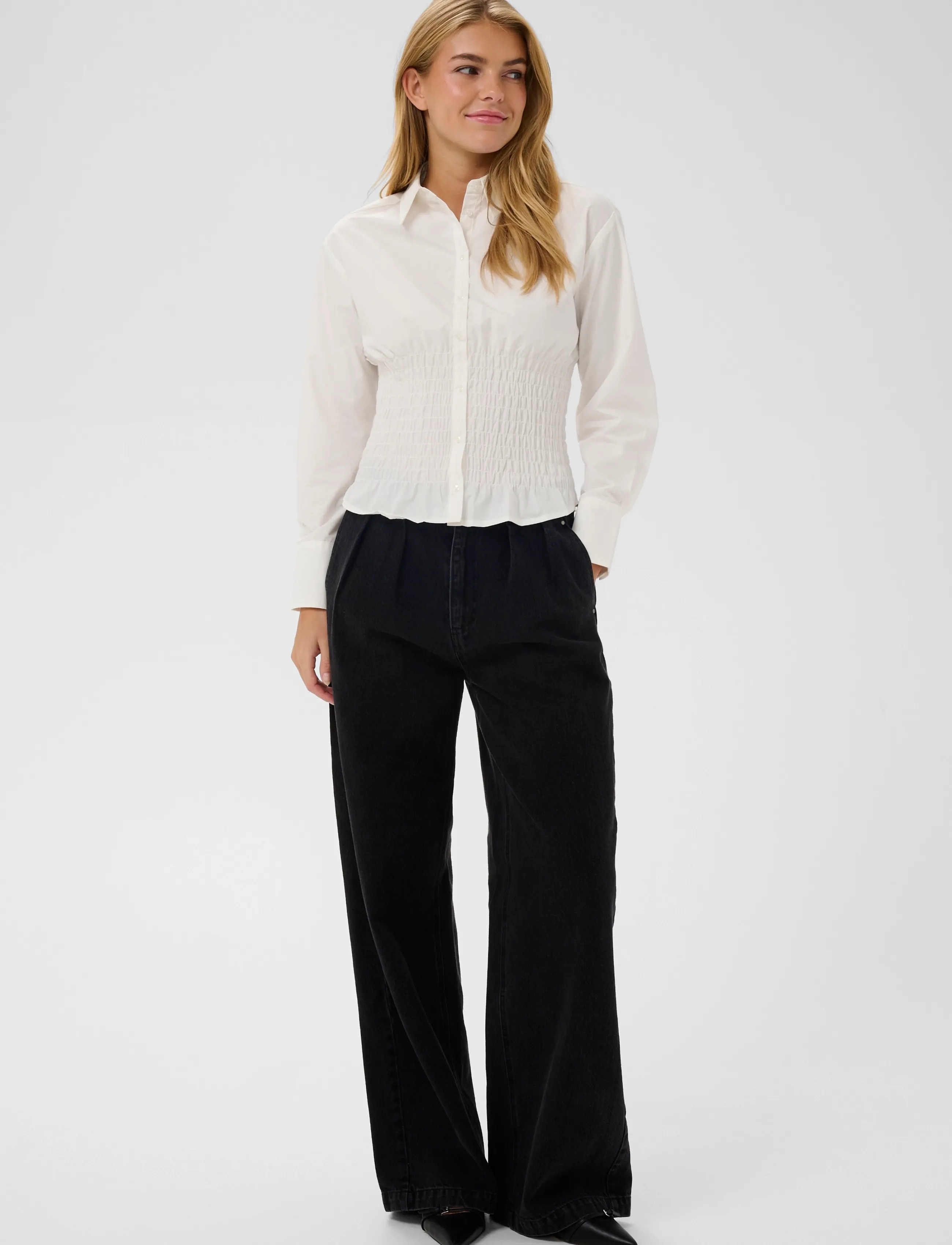 Saint Tropez - NaciaSZ Shirt - pitkähihaiset kauluspaidat - bright white - 3