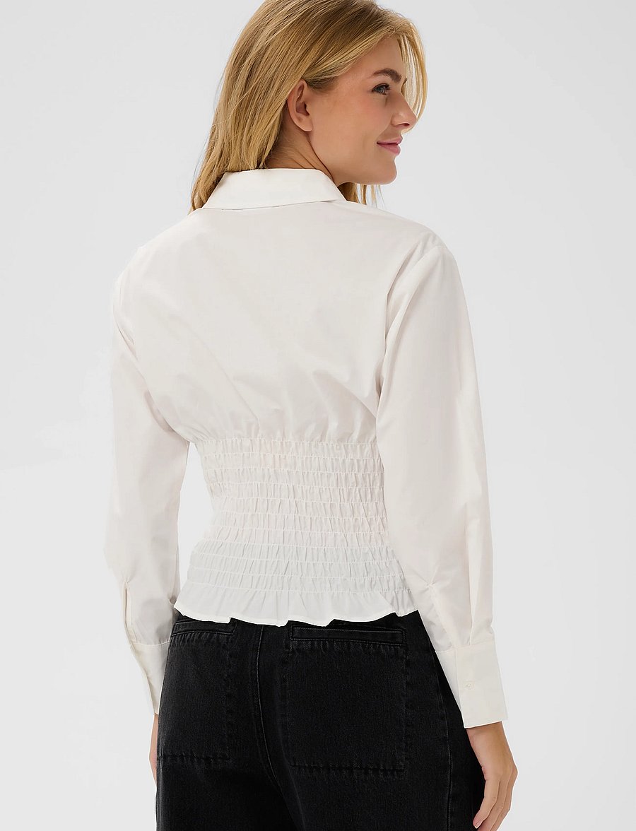 Saint Tropez - NaciaSZ Shirt - pitkähihaiset kauluspaidat - bright white - 4