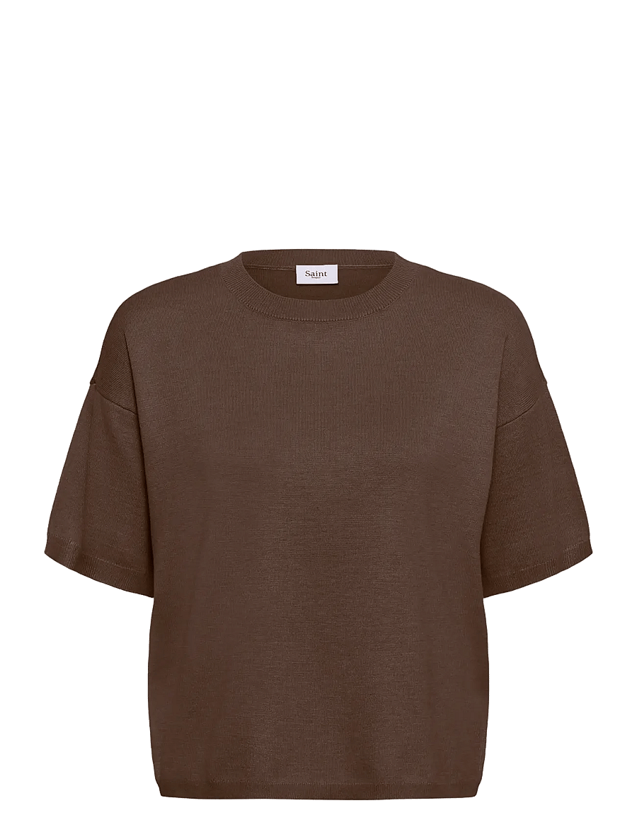 Saint Tropez - MilaSZ Boxy SS Pullover - pullover - fondue fudge melange - 1