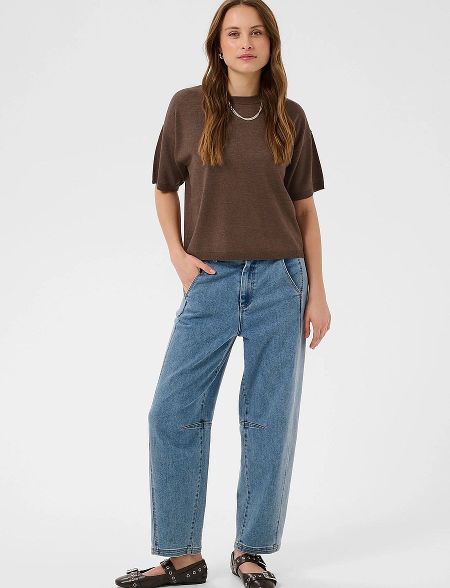 Saint Tropez - MilaSZ Boxy SS Pullover - pullover - fondue fudge melange - 3