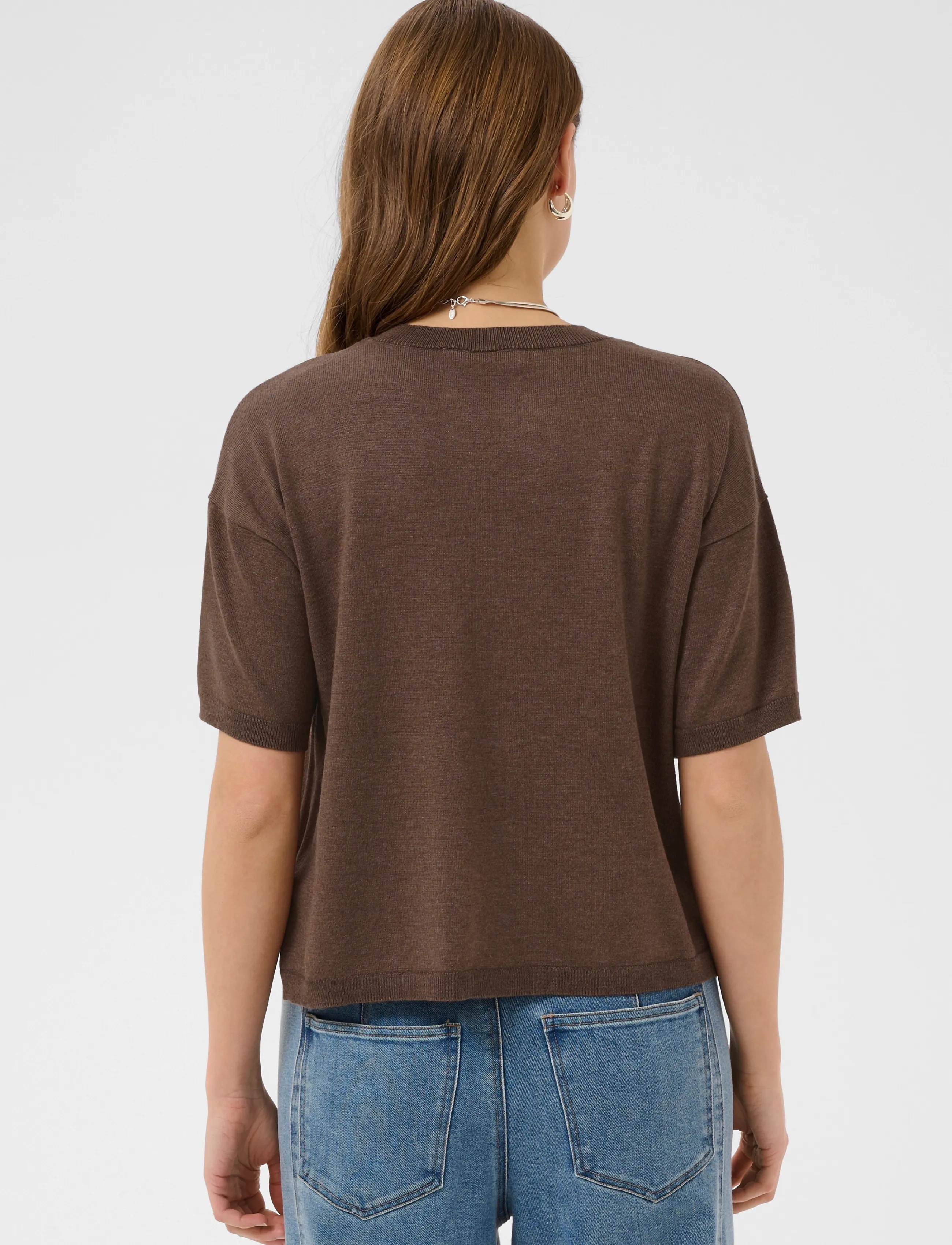 Saint Tropez - MilaSZ Boxy SS Pullover - pullover - fondue fudge melange - 4