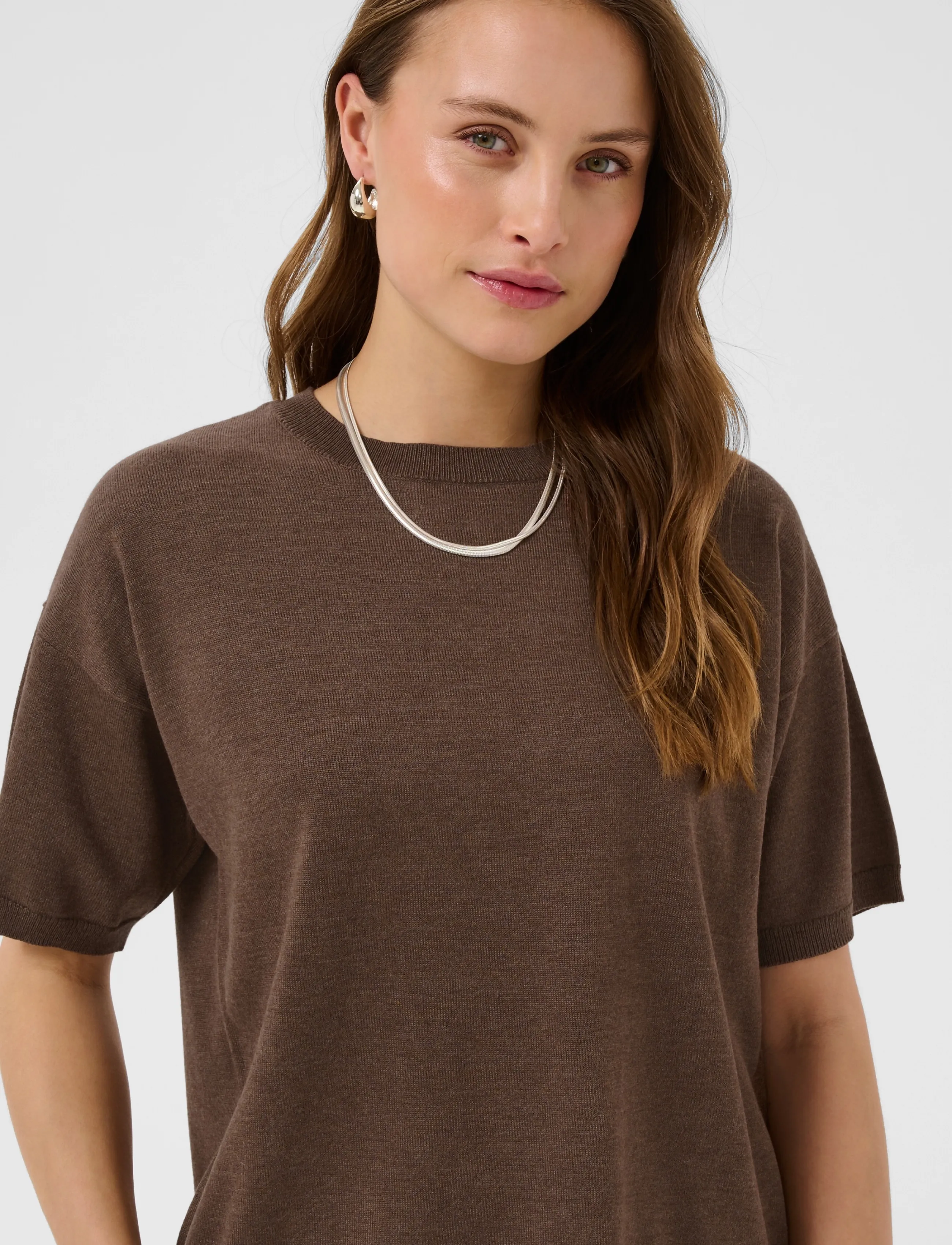 Saint Tropez - MilaSZ Boxy SS Pullover - pullover - fondue fudge melange - 5