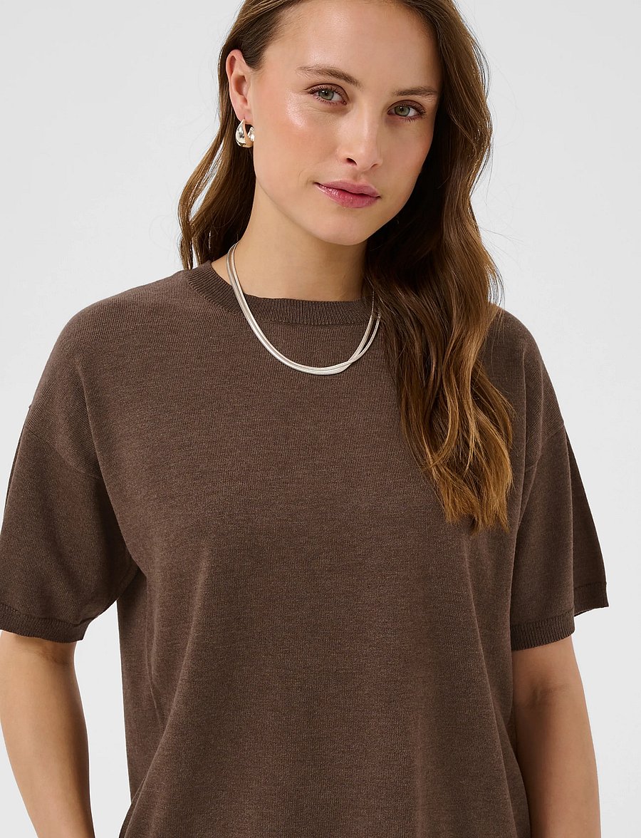Saint Tropez - MilaSZ Boxy SS Pullover - pullover - fondue fudge melange - 5