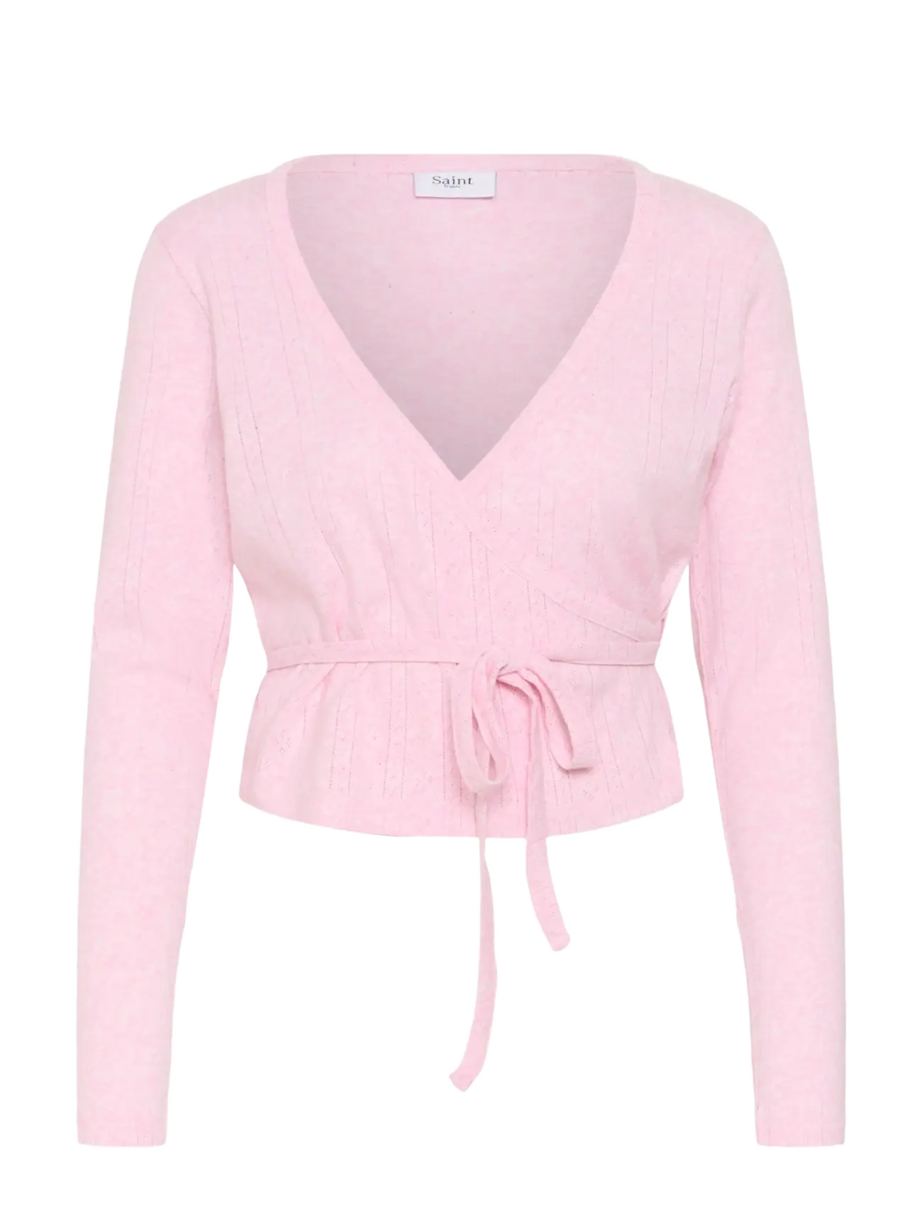 Saint Tropez - GruSZ Wrap Cardigan - crop tops - tender touch melange - 1