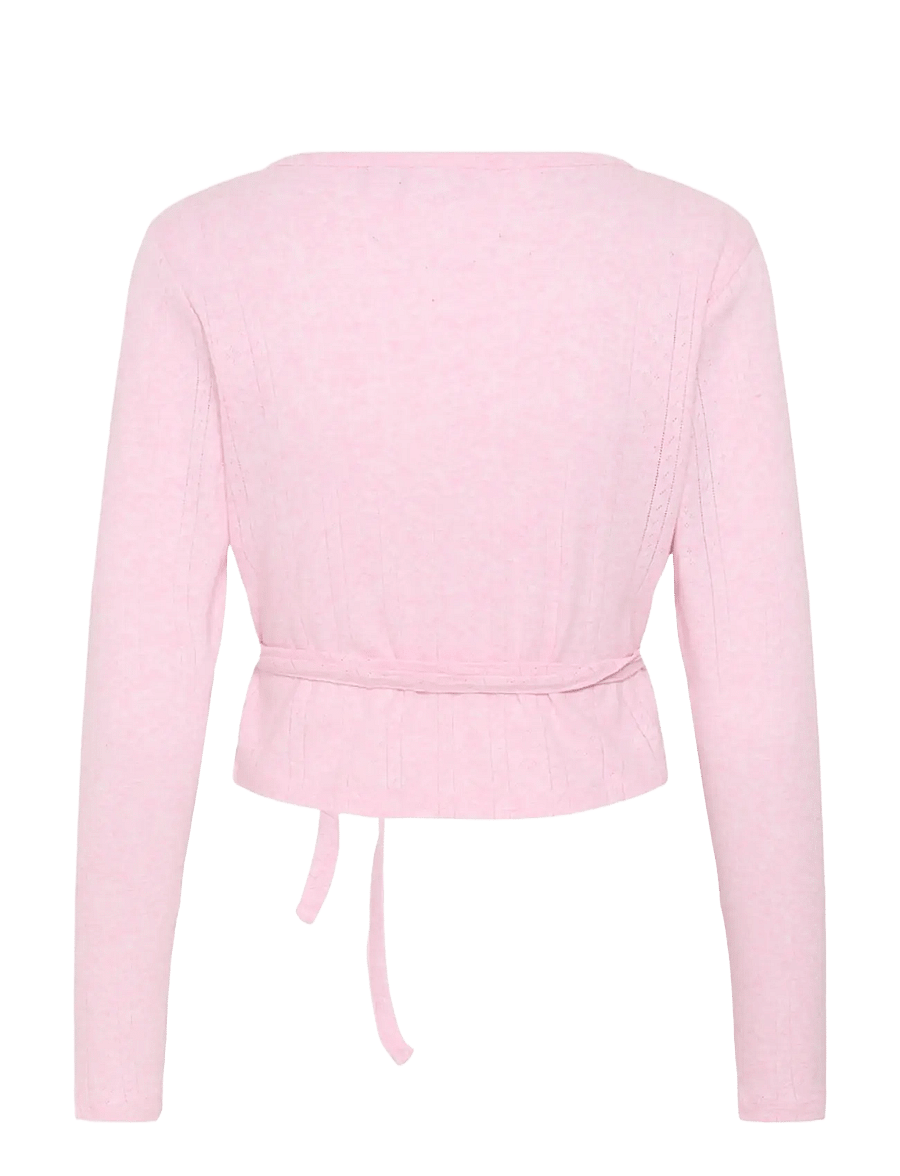 Saint Tropez - GruSZ Wrap Cardigan - crop tops - tender touch melange - 2
