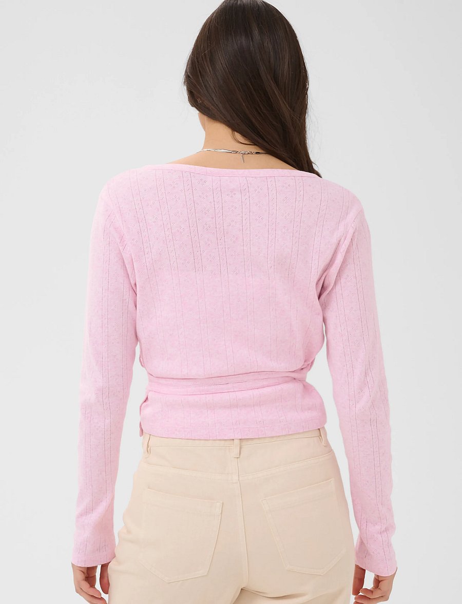 Saint Tropez - GruSZ Wrap Cardigan - crop tops - tender touch melange - 5