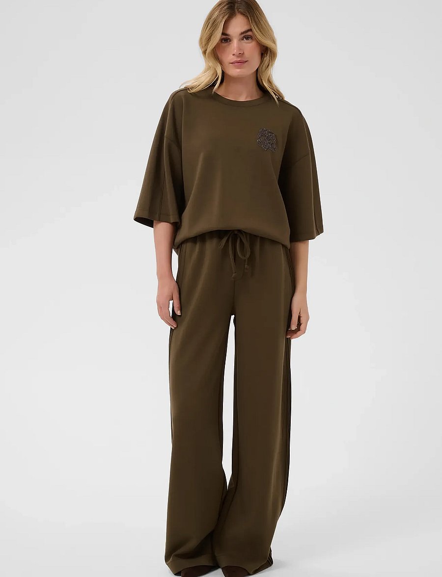 Saint Tropez - TheoSZ Pant - straight leg trousers - dark earth - 3
