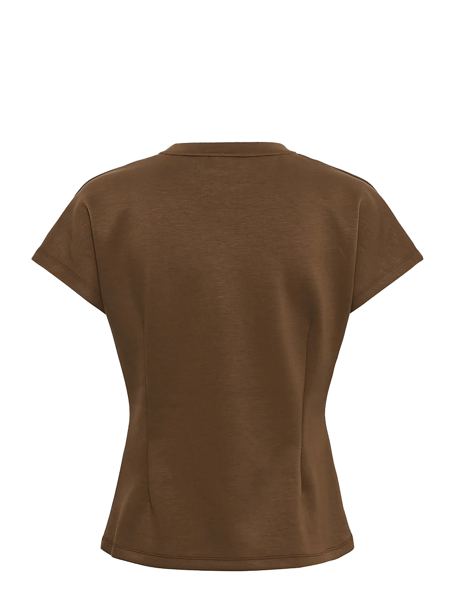 Saint Tropez - TheoSZ Blouse - kurzärmelige blusen - dark earth - 2