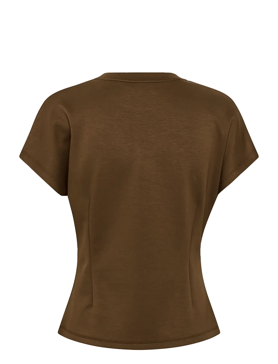 Saint Tropez - TheoSZ Blouse - kortærmede bluser - dark earth - 2