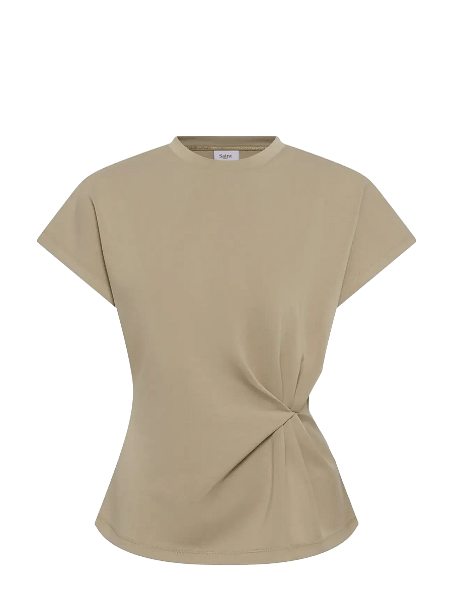 Saint Tropez - TheoSZ Blouse - kurzärmelige blusen - weathered teak - 0