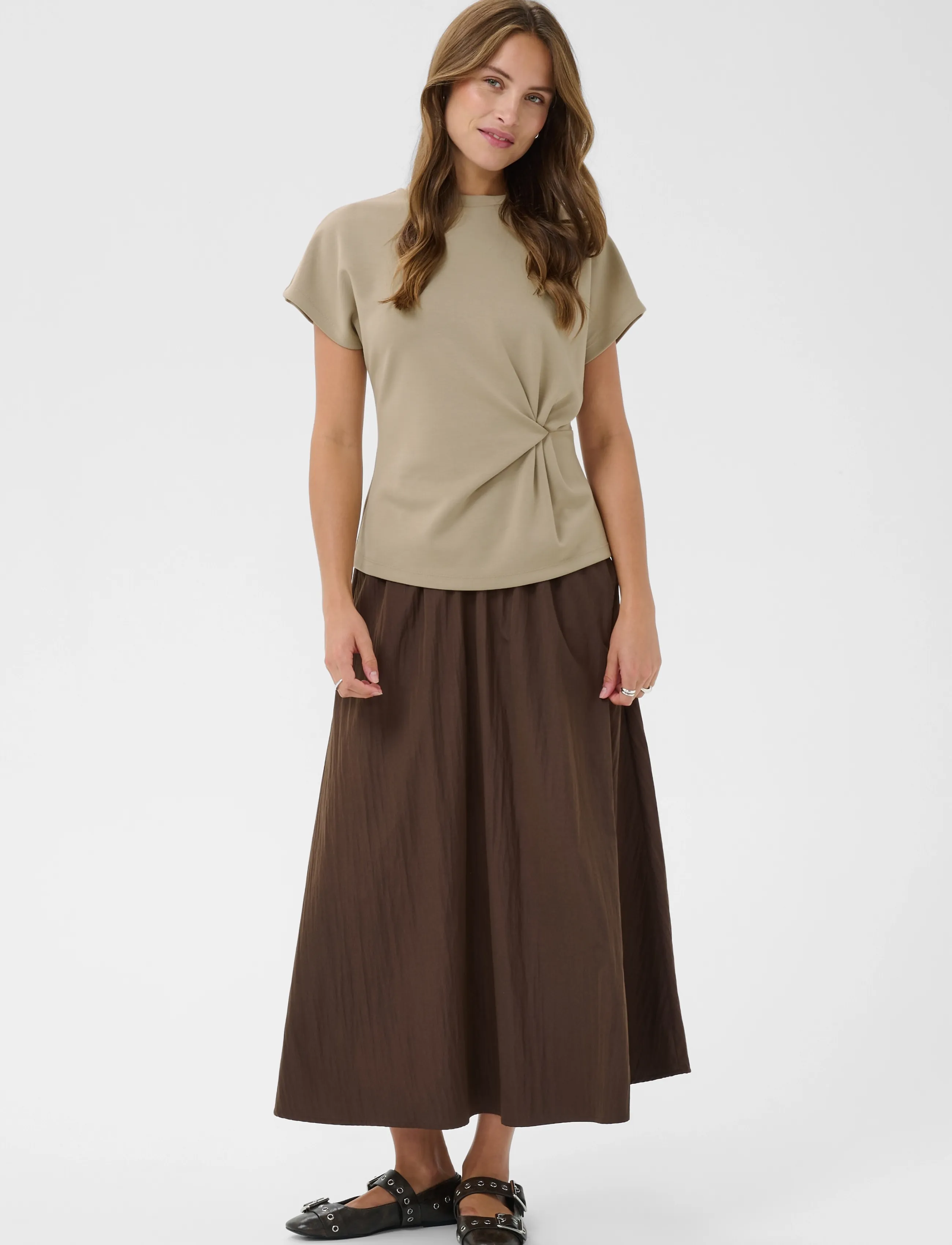 Saint Tropez TheoSZ Blouse - Blusen & Hemden - WEATHERED TEAK / beige