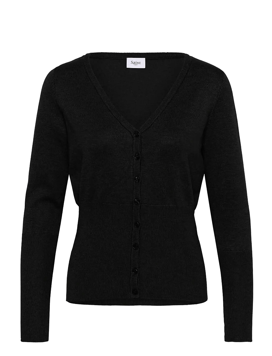 Saint Tropez - MilaSZ Slim Cardigan - koftor - black - 1