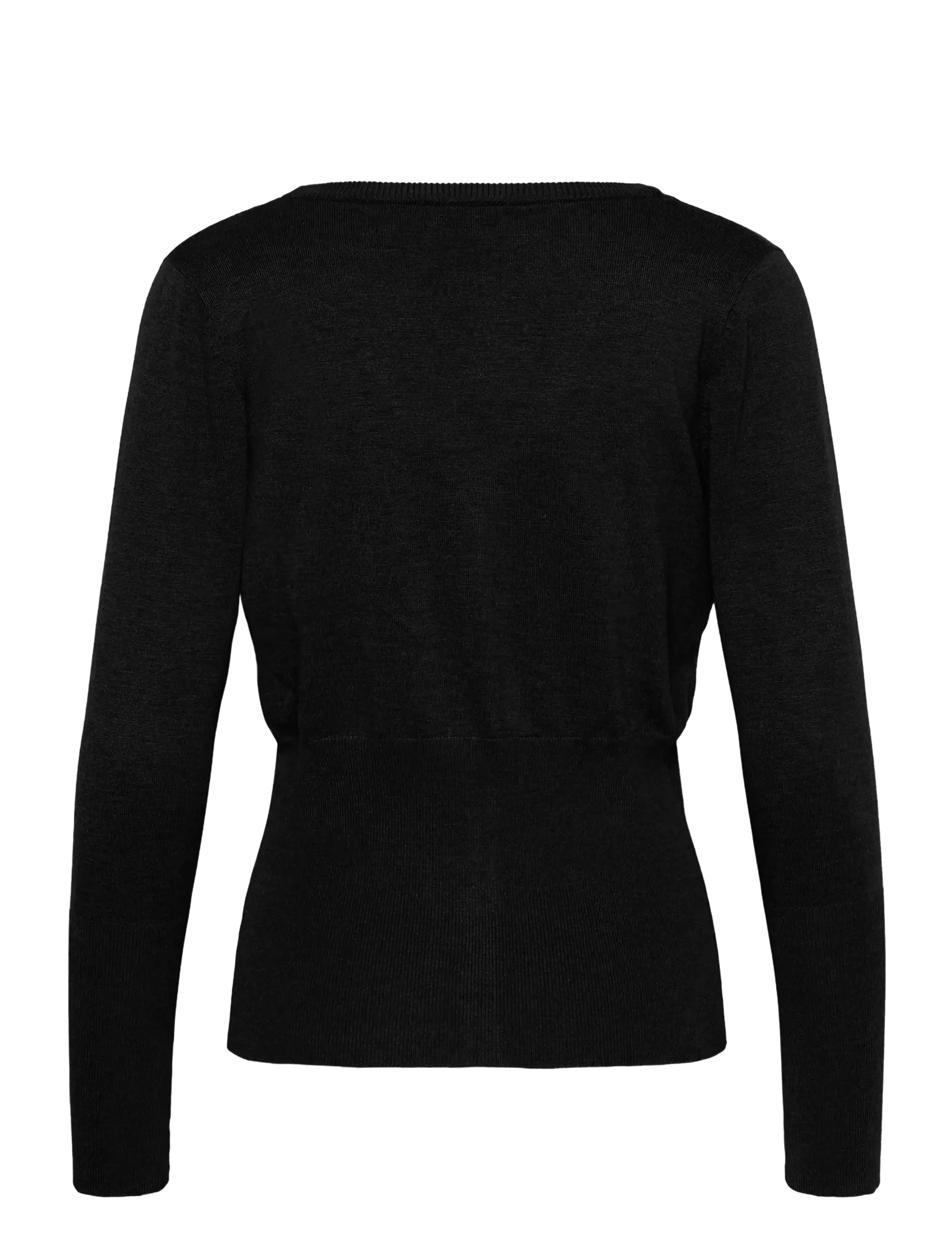 Saint Tropez - MilaSZ Slim Cardigan - koftor - black - 2