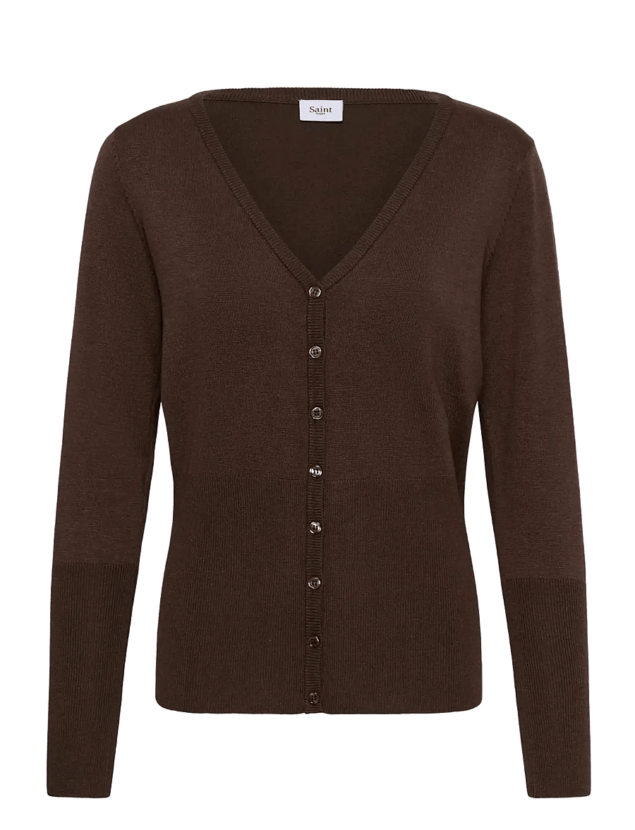 Saint Tropez - MilaSZ Slim Cardigan - koftor - bracken melange - 1