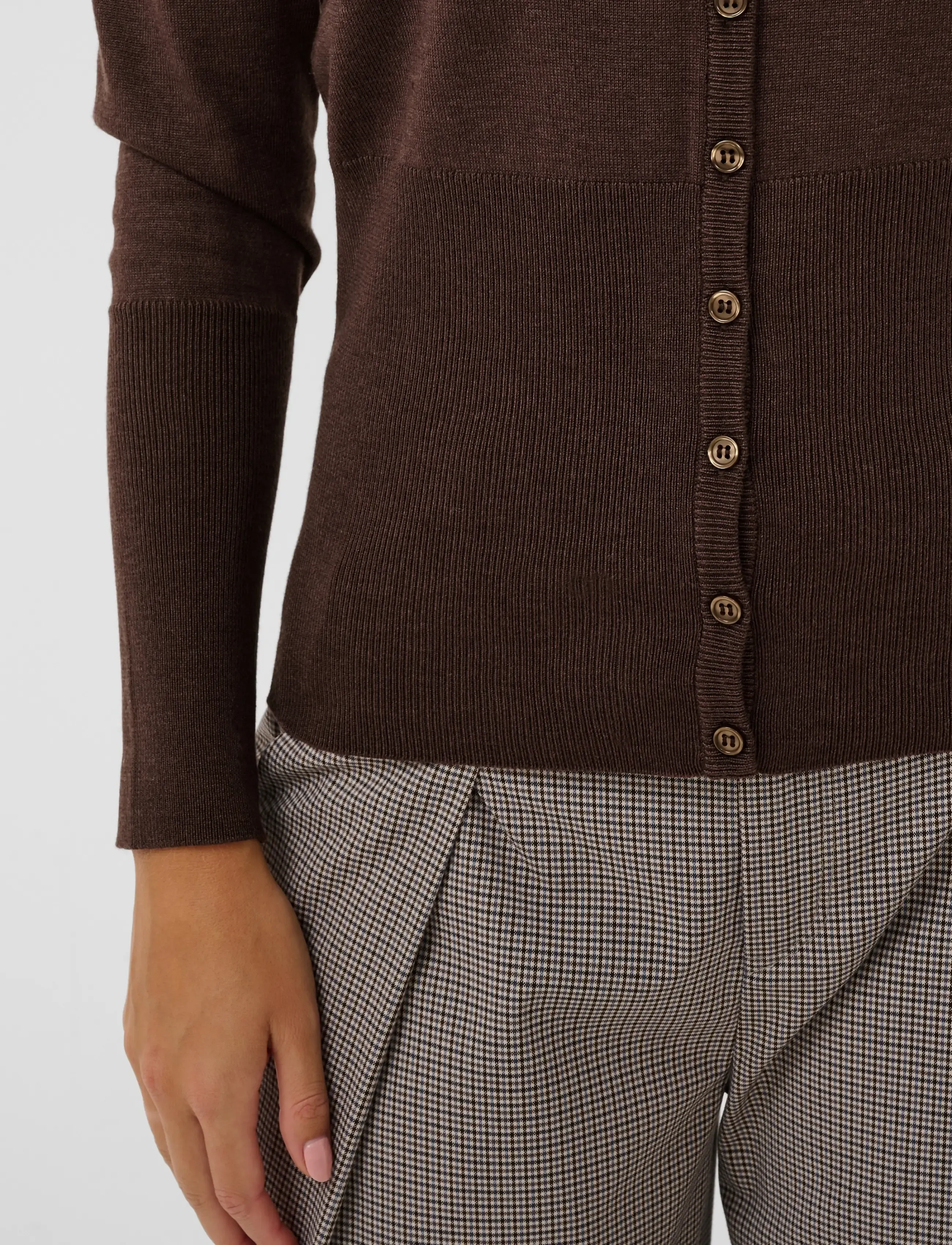 Saint Tropez - MilaSZ Slim Cardigan - koftor - bracken melange - 4