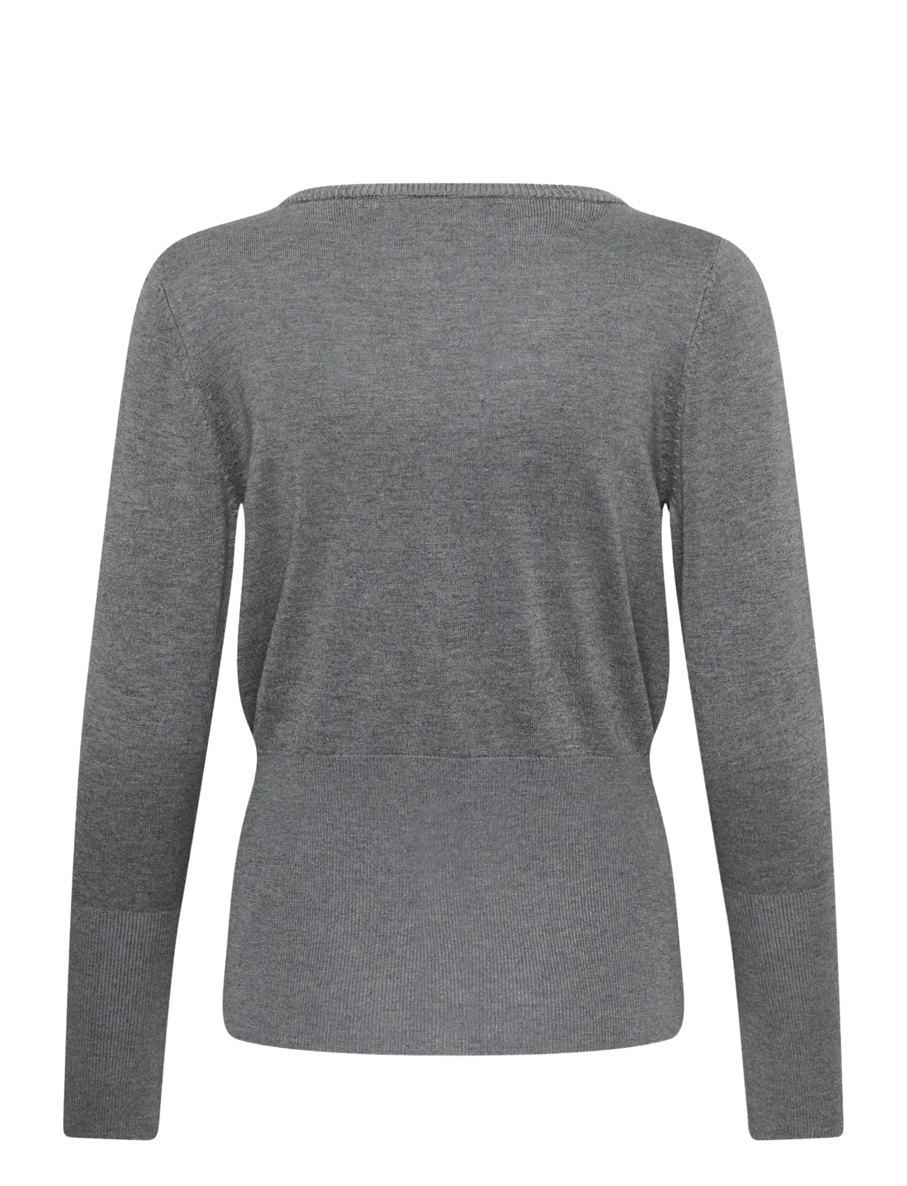 Saint Tropez - MilaSZ Slim Cardigan - koftor - mist grey melange - 2