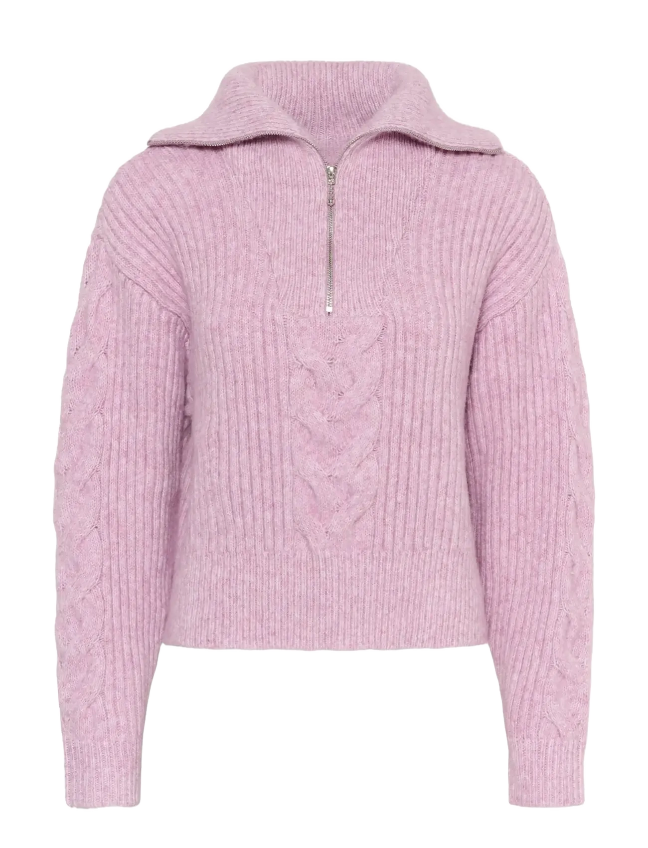 Saint Tropez TalmaSZ Pullover - Strik - MAUVE MIST MELANGE / pink/rose