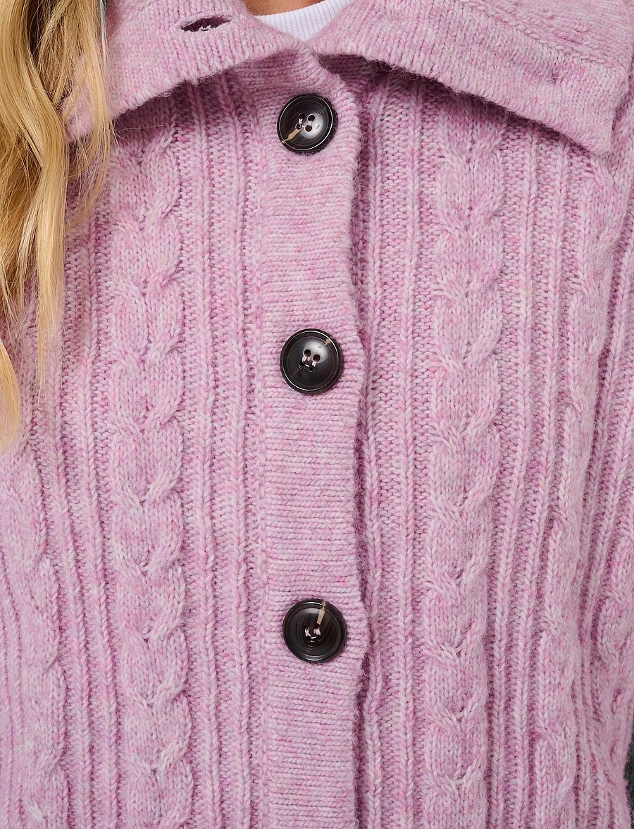 Saint Tropez - TalmaSZ Cardigan - cardigans - mauve mist melange - 4