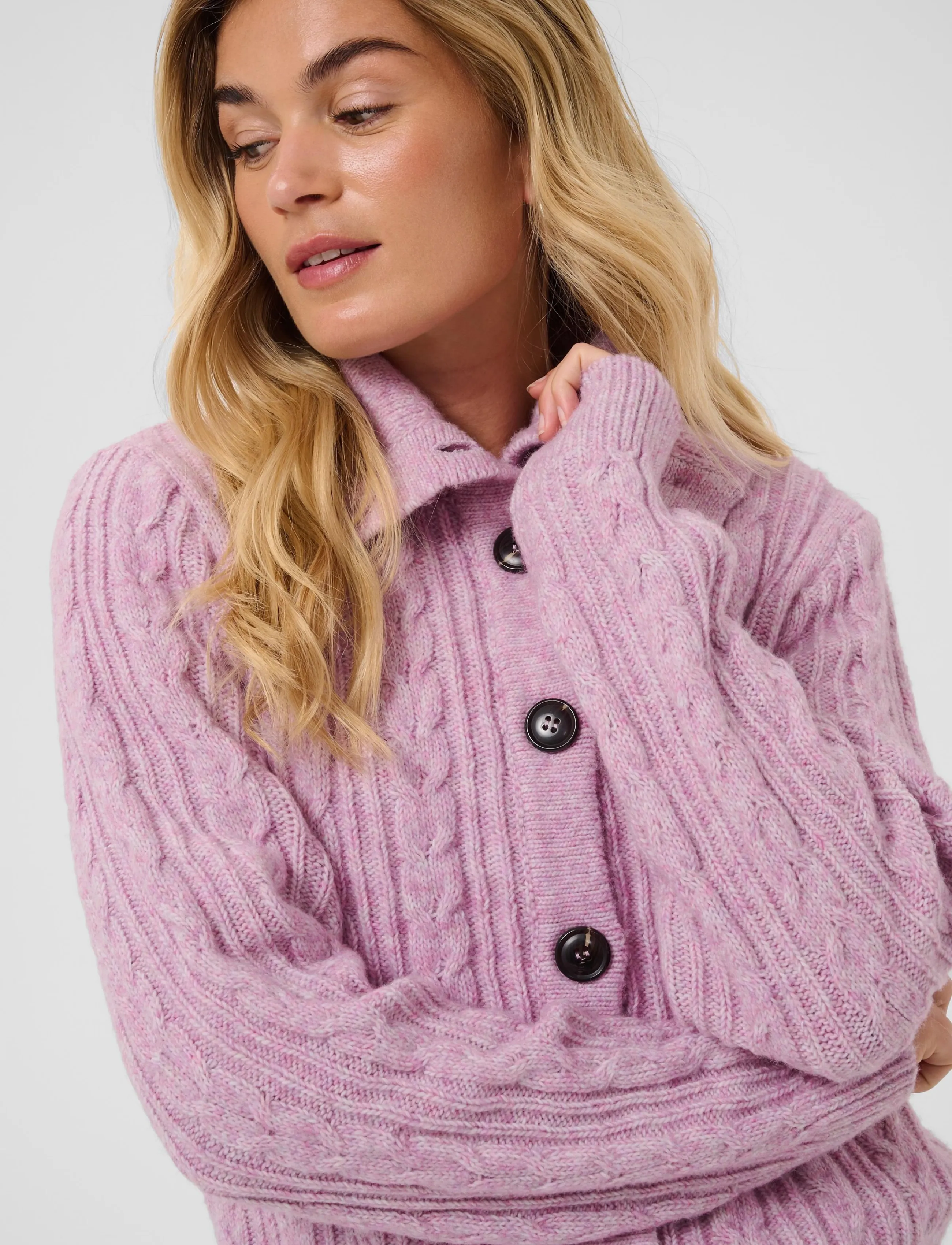 Saint Tropez - TalmaSZ Cardigan - cardigans - mauve mist melange - 5