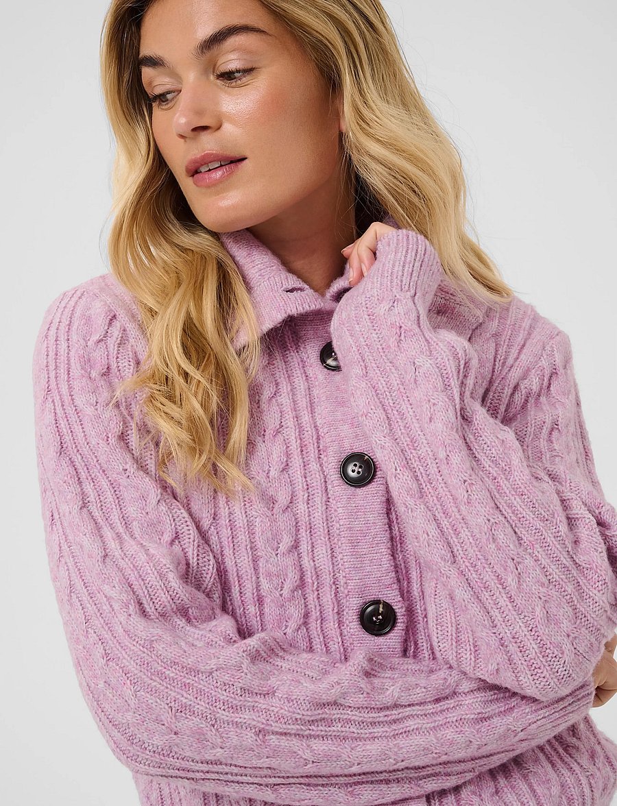Saint Tropez - TalmaSZ Cardigan - cardigans - mauve mist melange - 5