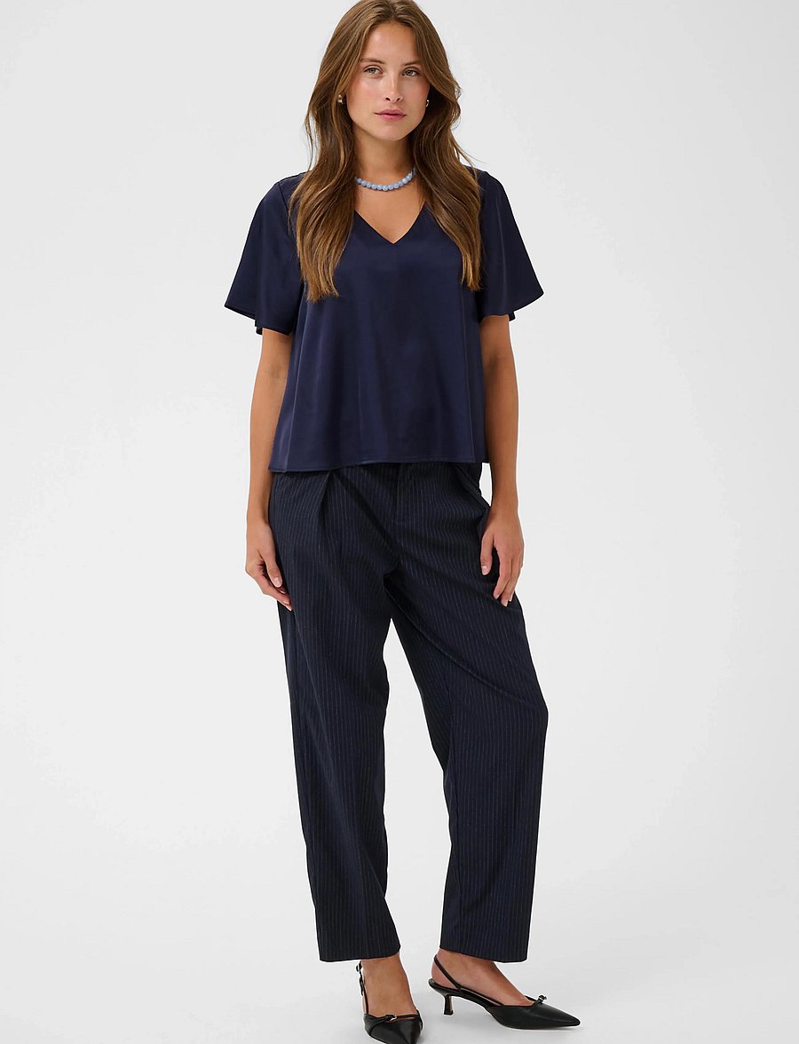 Saint Tropez - LodisaSZ SS Blouse - kortärmade blusar - night sky - 0