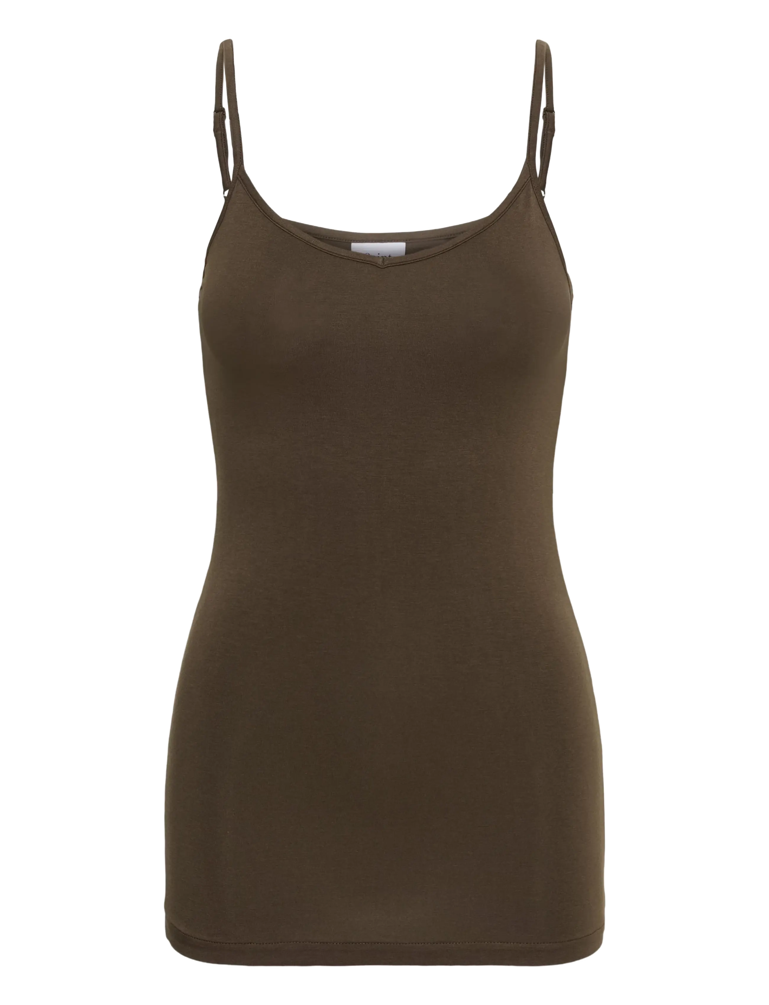 Saint Tropez Viggasz Tanktop, Damen, Spaghetti Träger Top, Braun, Gr.S
