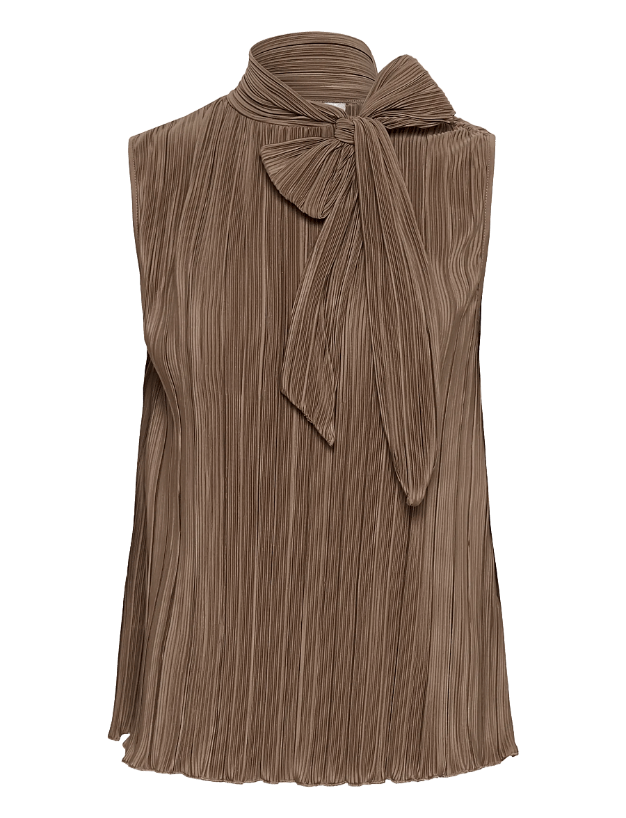 Saint Tropez - ZuniSZ SS Bow Top - Ærmeløse bluser - pine bark - 1