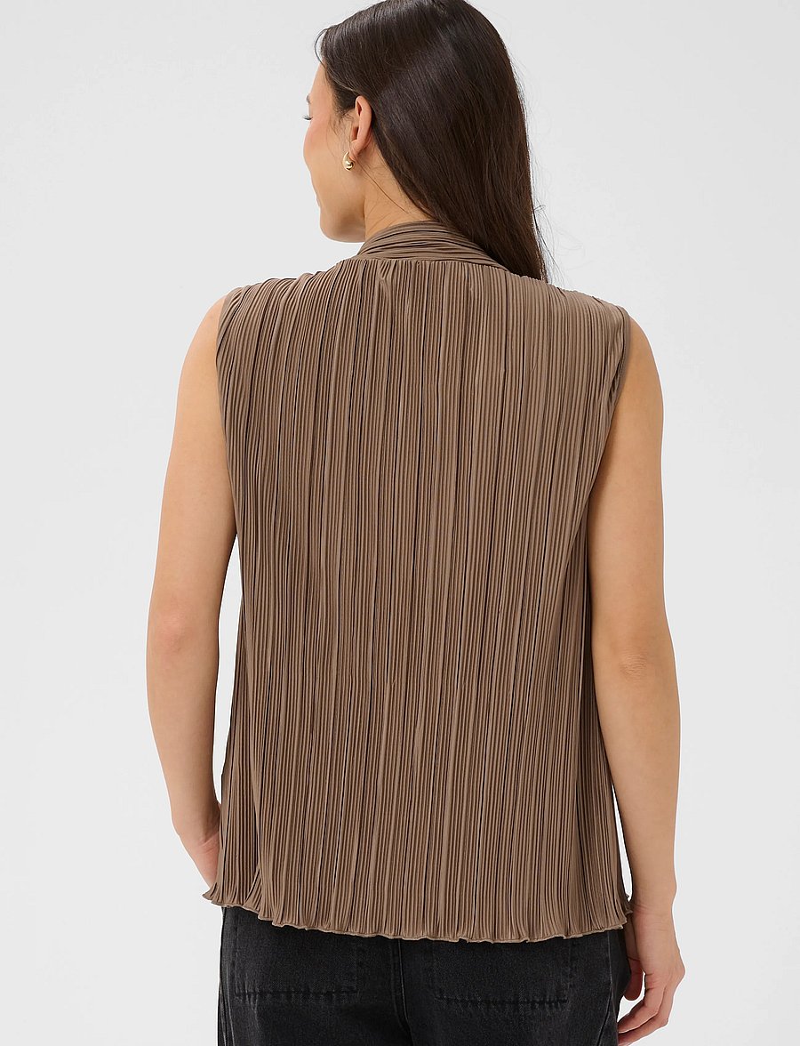 Saint Tropez - ZuniSZ SS Bow Top - Ærmeløse bluser - pine bark - 4