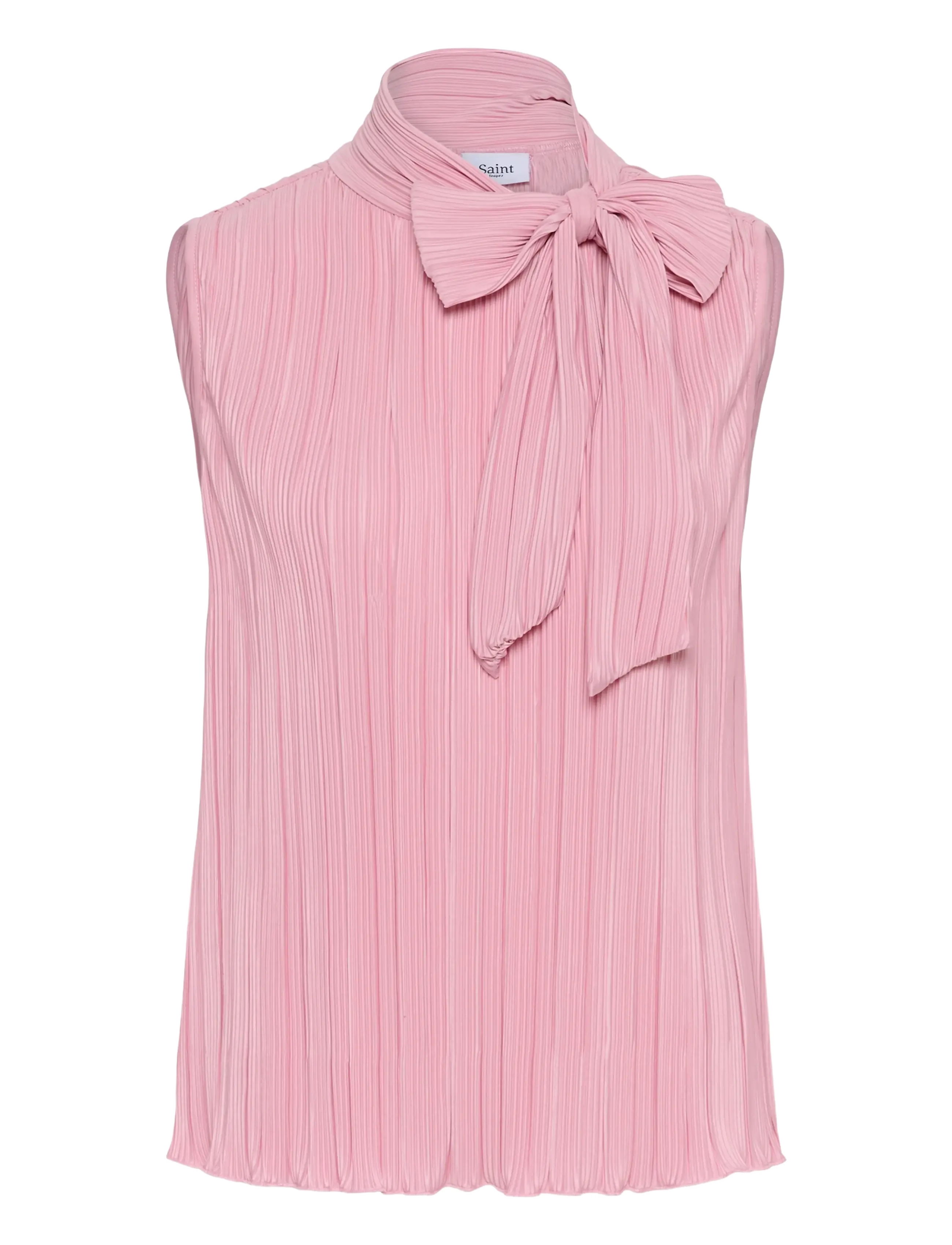 Saint Tropez ZuniSZ SS Bow Top - Tøj - PINK NECTAR / pink/rose