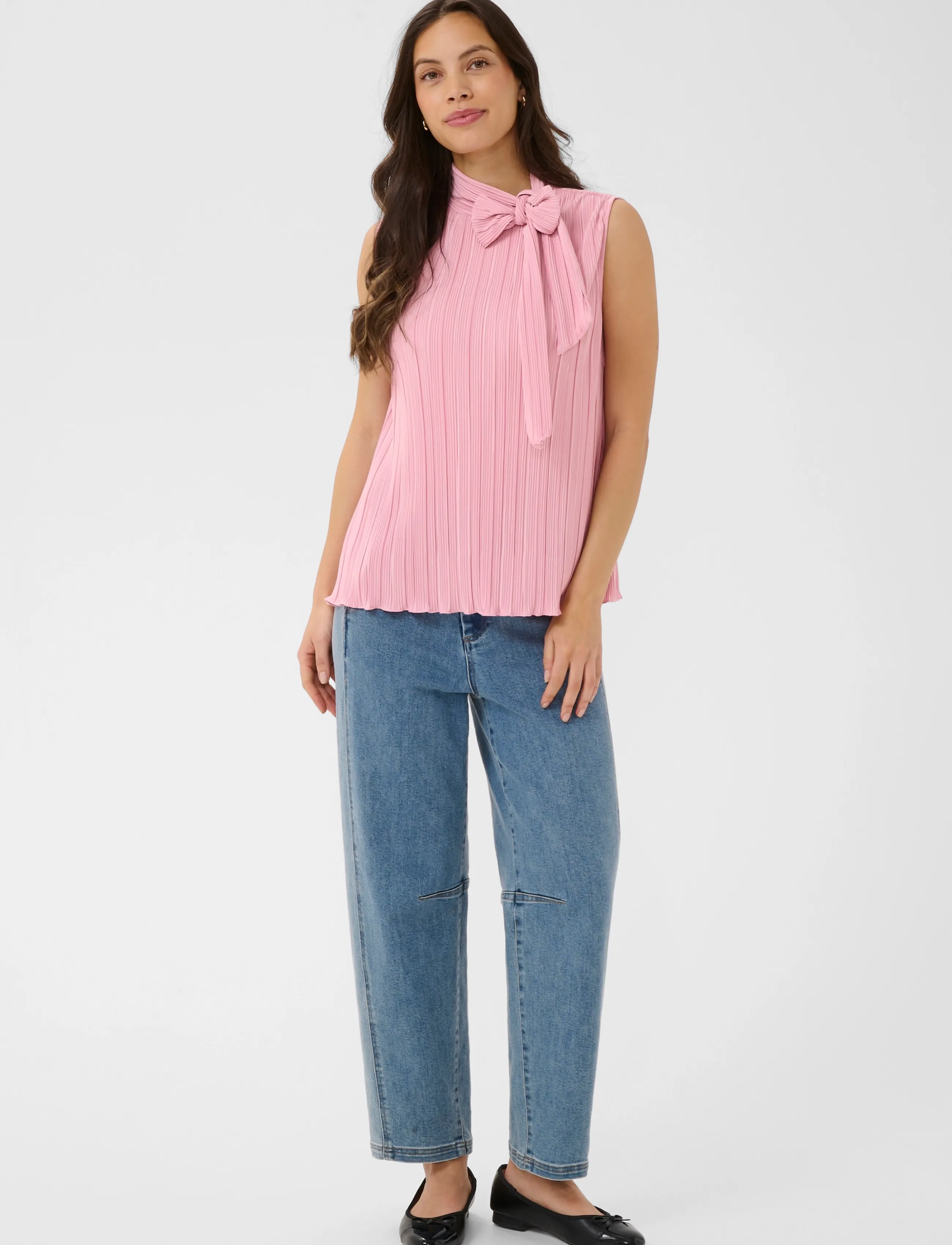 Saint Tropez - ZuniSZ SS Bow Top - Ærmeløse bluser - pink nectar - 3