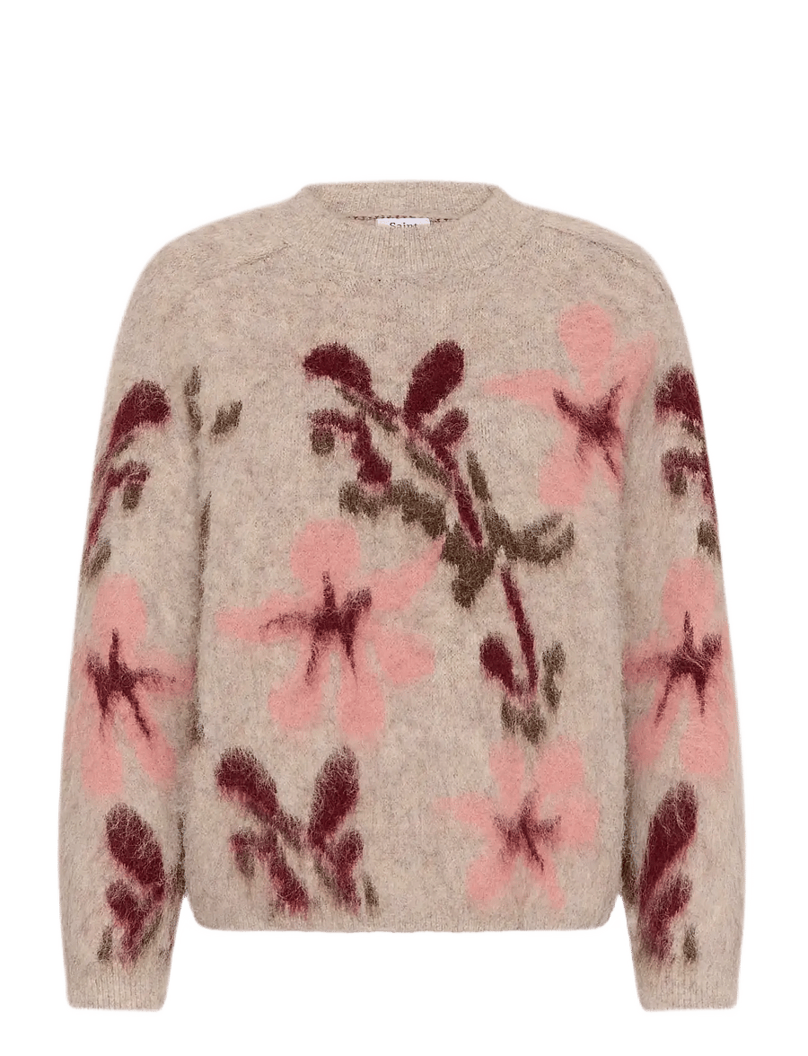 Saint Tropez - UliceSZ Pullover - striktrøjer - tan winetasting blooms - 1
